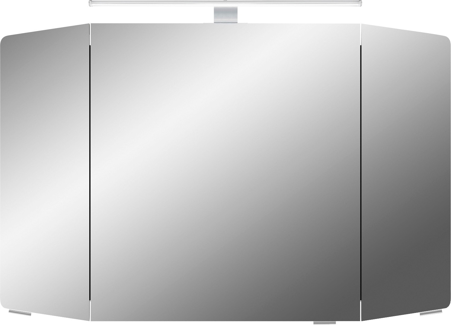 Saphir Badmöbel-Set »Cassca Sprint 3-teilig Mineralmarmor-Waschtisch mit LED-Spiegelschrank«, (4 St.), mit Unterschrank, 4 Türen, 3 Schubladen, inkl. Türdämpfer