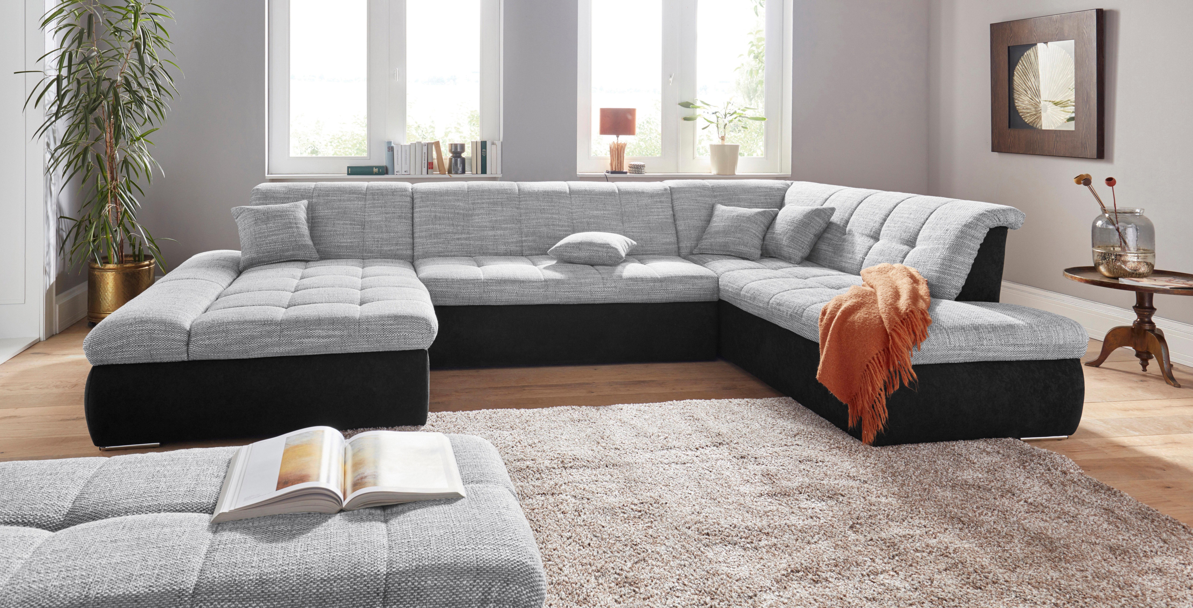 Thumbnail - DOMO collection Wohnlandschaft "PB Moric wahlweise mit Bettfunktion und Armteilverstellung U-Form", XXL-Format B/T/H: 35...