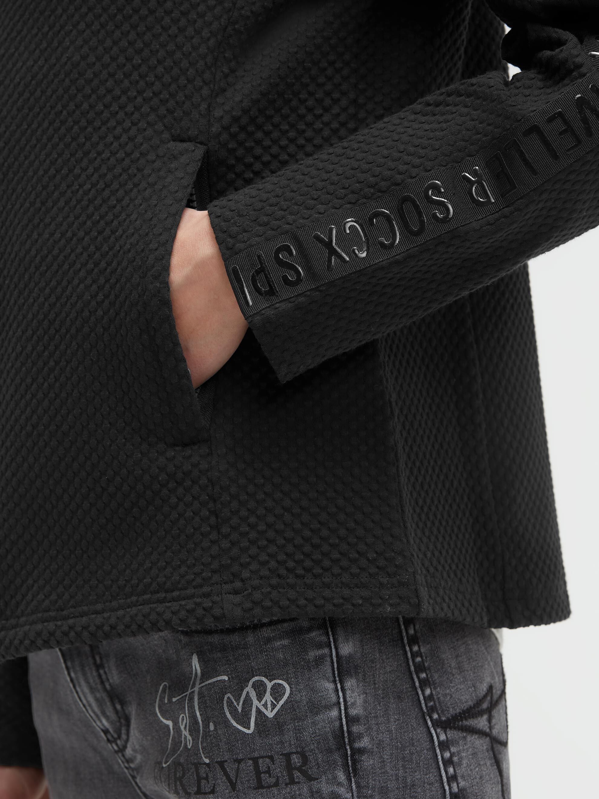 SOCCX Kapuzensweatjacke mit verstellbarer Kapuze