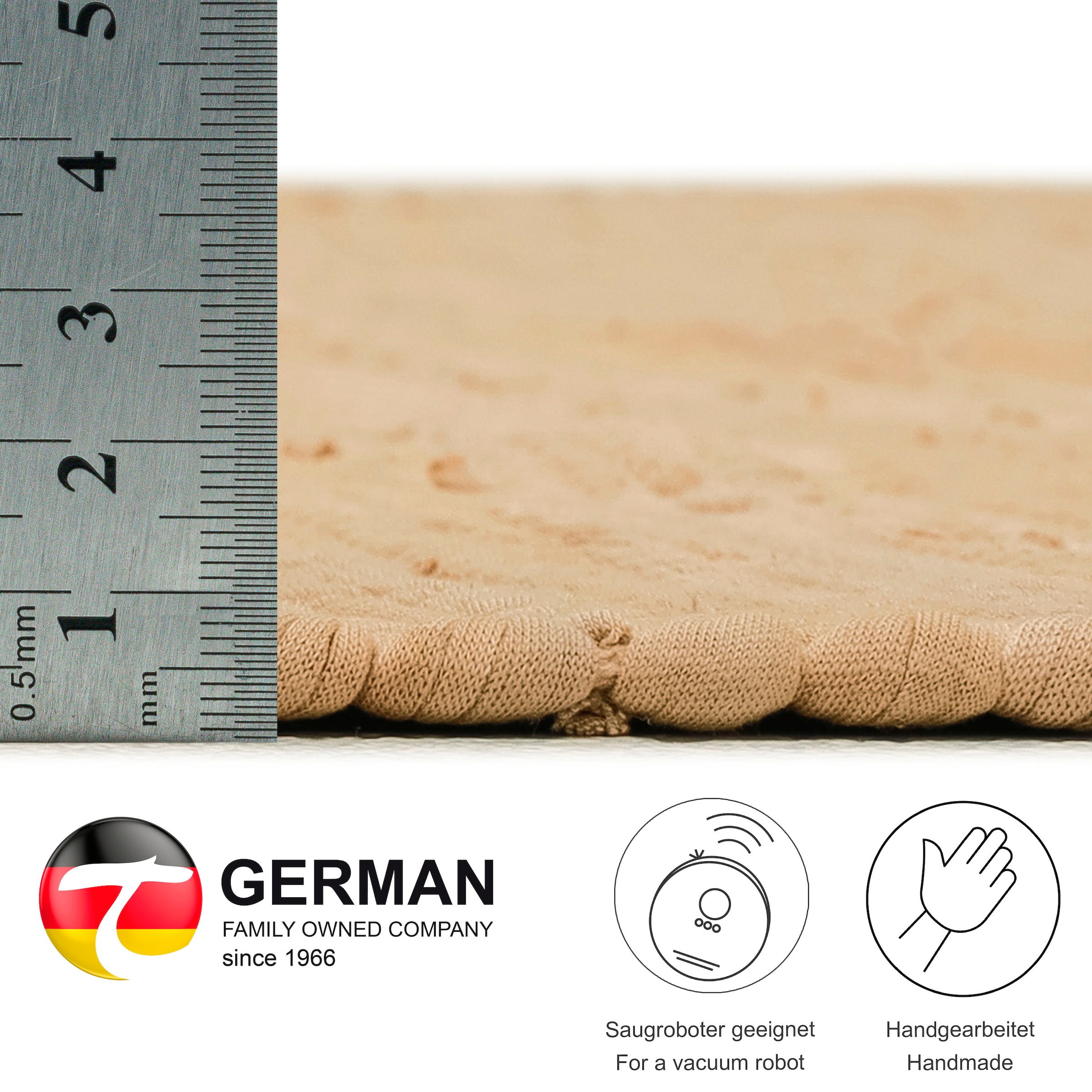 THEKO Läufer »Happy Cotton Fleckerl«, rechteckig, 5 mm Höhe, Handweb Läufer, Flachgewebe, reine Baumwolle, handgewebt, mit Fransen