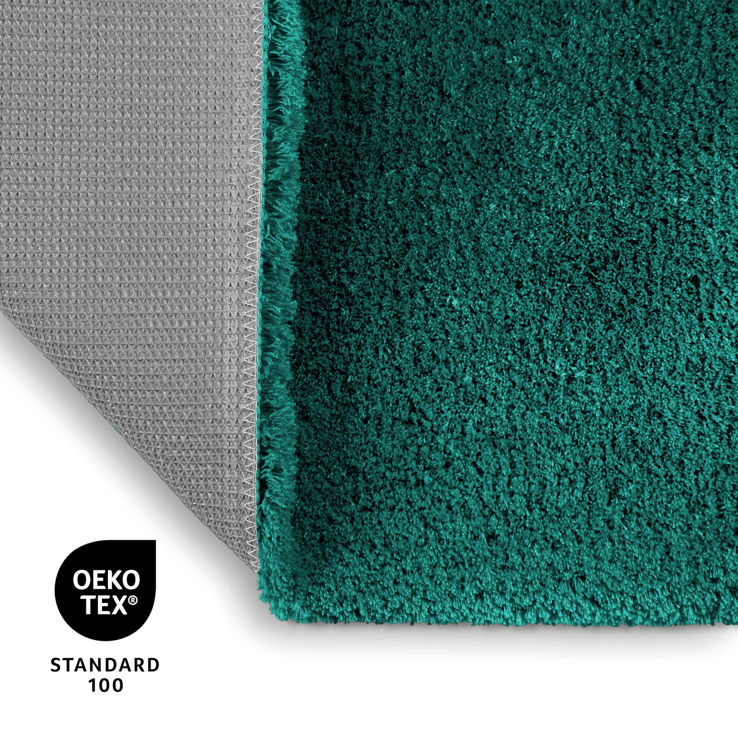 my home Badematte »Kaarin«, rutschhemmend beschichtet, schnell trocknend, Badteppich, getuftet, flauschig, hochflor, große Farbauswahl