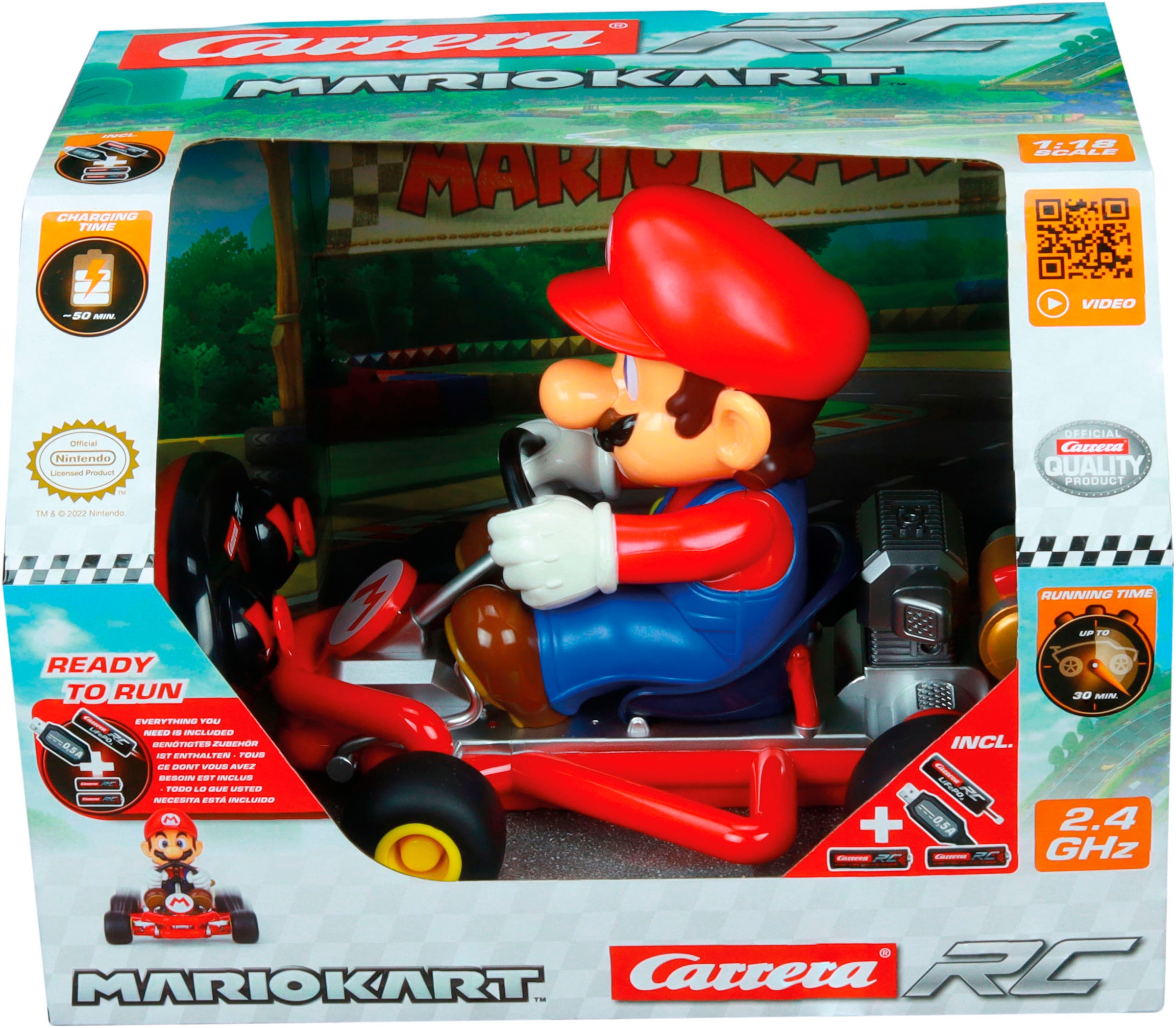 Carrera® RC-Auto »Carrera® RC Mario Kart™ - Pipe Kart, Mario, 2,4GHz«