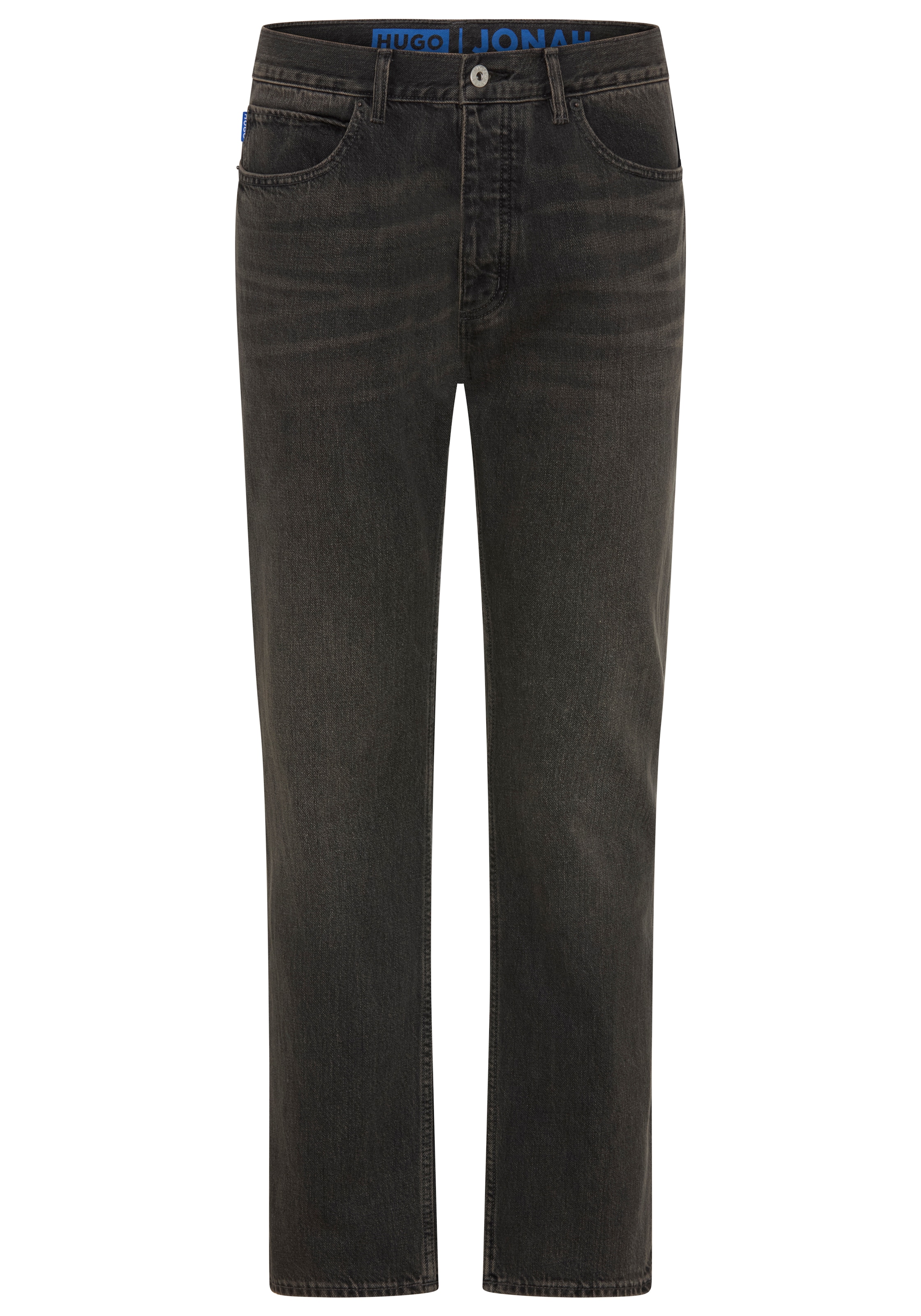 HUGO Regular-fit-Jeans "Jonah" aus reiner Baumwolle, Stone Washed, mittlere Bundhöhe