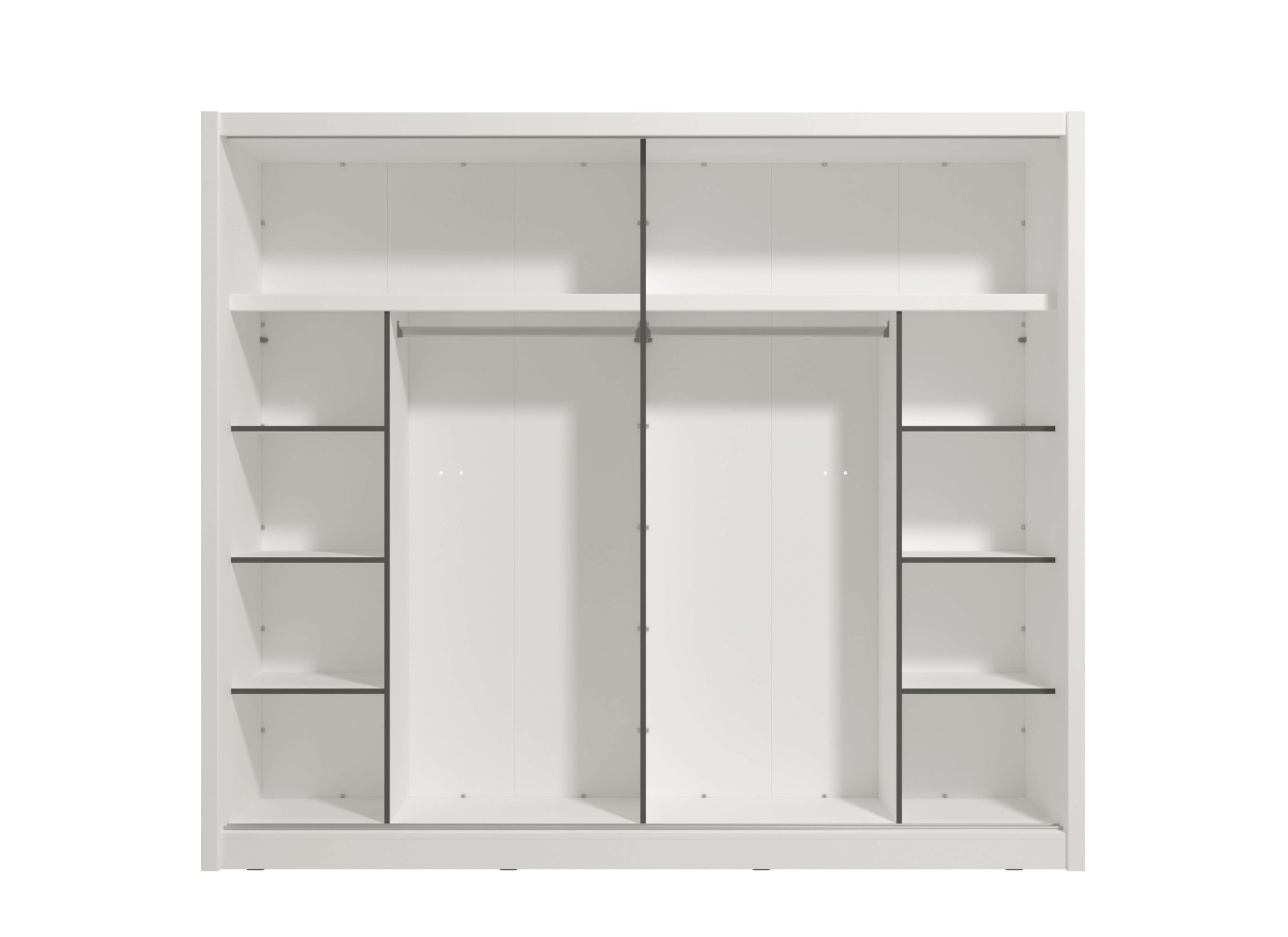 INOSIGN Schwebetürenschrank »Albi, Schlafzimmerschrank, Wäscheschrank in cashmere oder weiß«, Kleiderschrank mit Spiegel MIT Innenausstattung,FSC®-zertifiziert