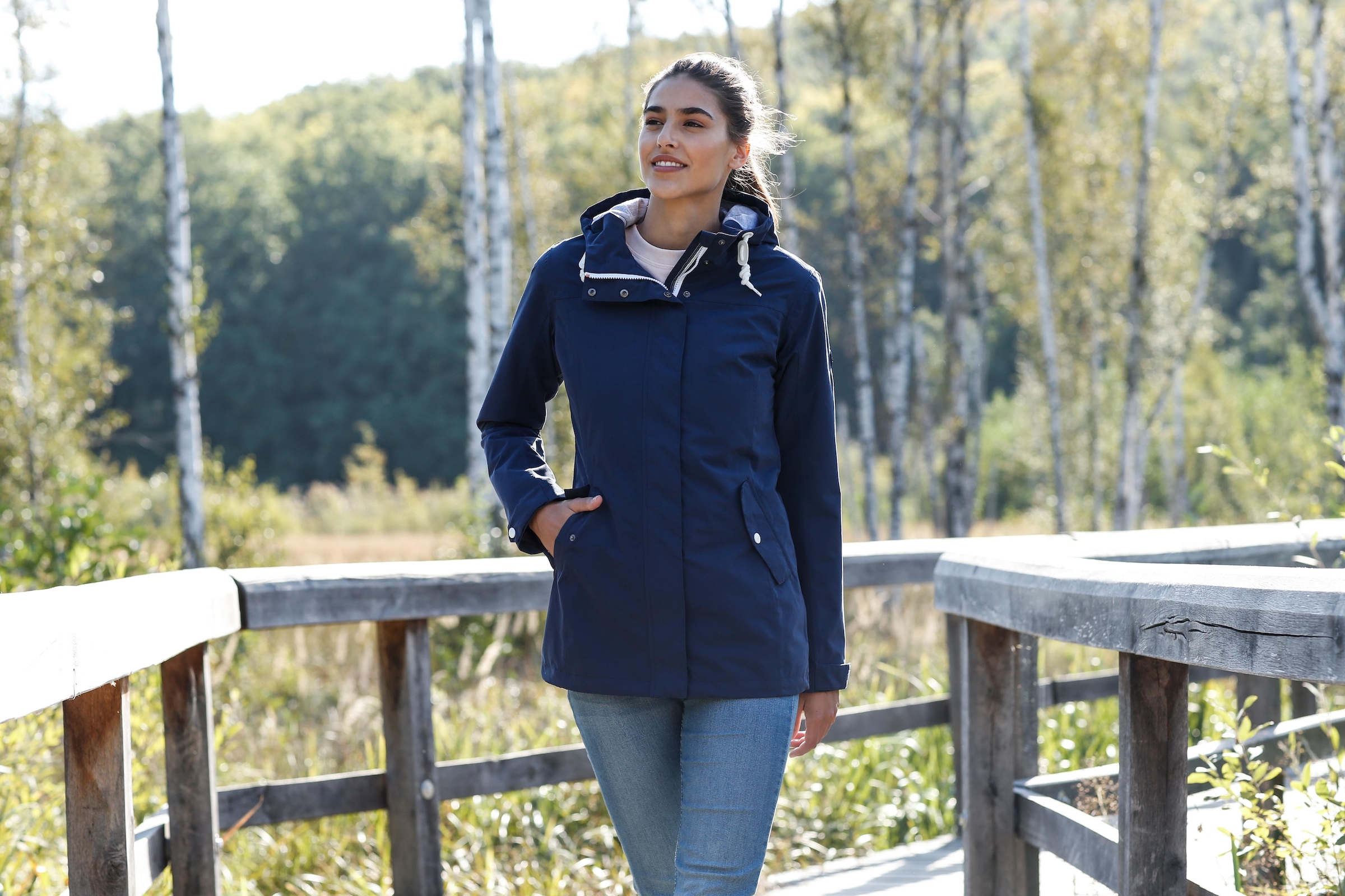 mit Kapuze, | bestellen Funktionsjacke, Design BAUR Polarino sportlichen im