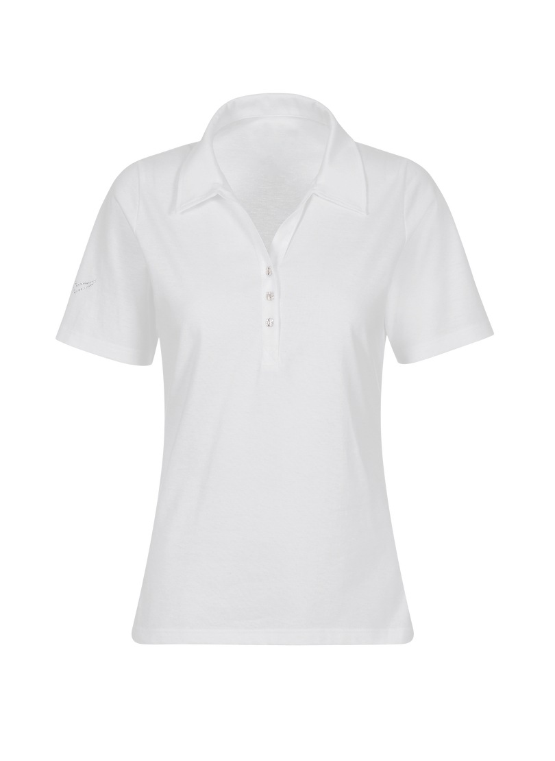 Trigema Poloshirt "TRIGEMA Poloshirt aus Baumwolle mit Kristallsteinen" 1 S günstig online kaufen