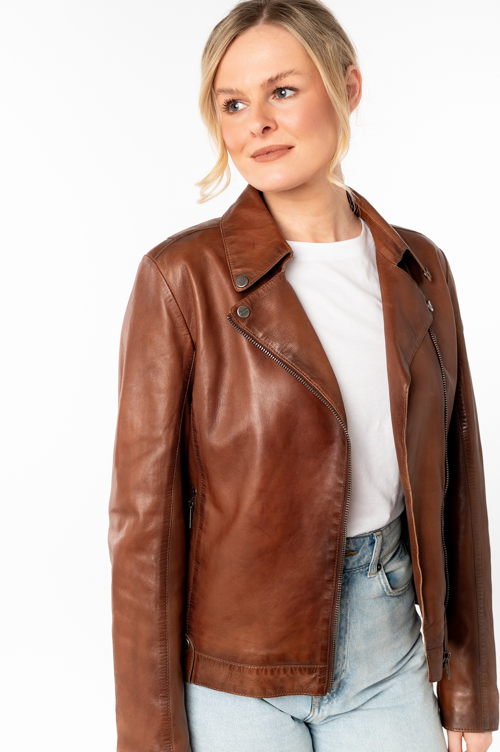 Thumbnail - Mauritius Lederjacke "MWFarah" mit Reverskragen