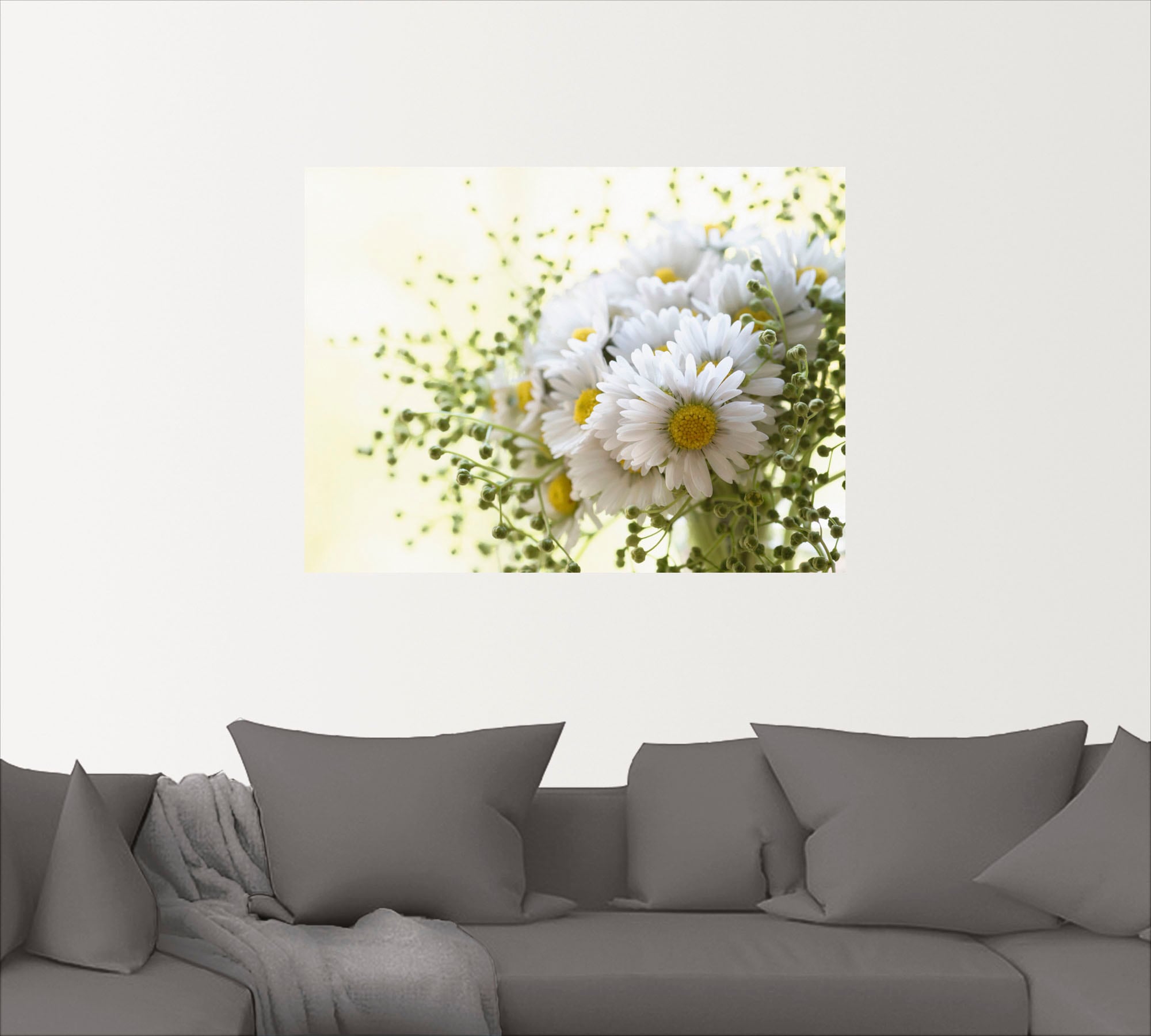 Artland Wandbild "Gänseblümchen und Hofstaat", Blumen, (1 St.), als Leinwan günstig online kaufen