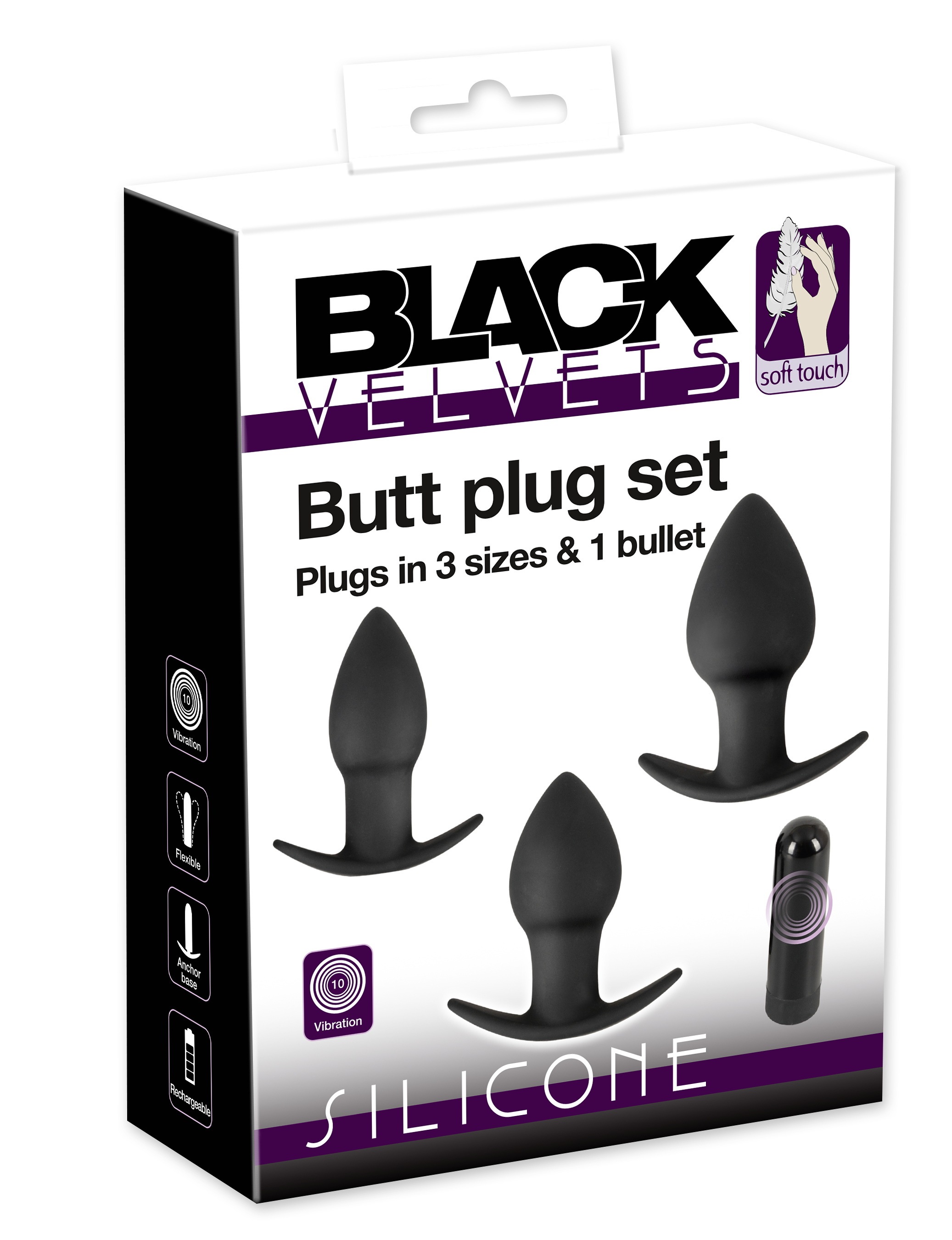 BLACK VELVETS Anal-Stimulator »Analplug-Set Butt plug set« ()