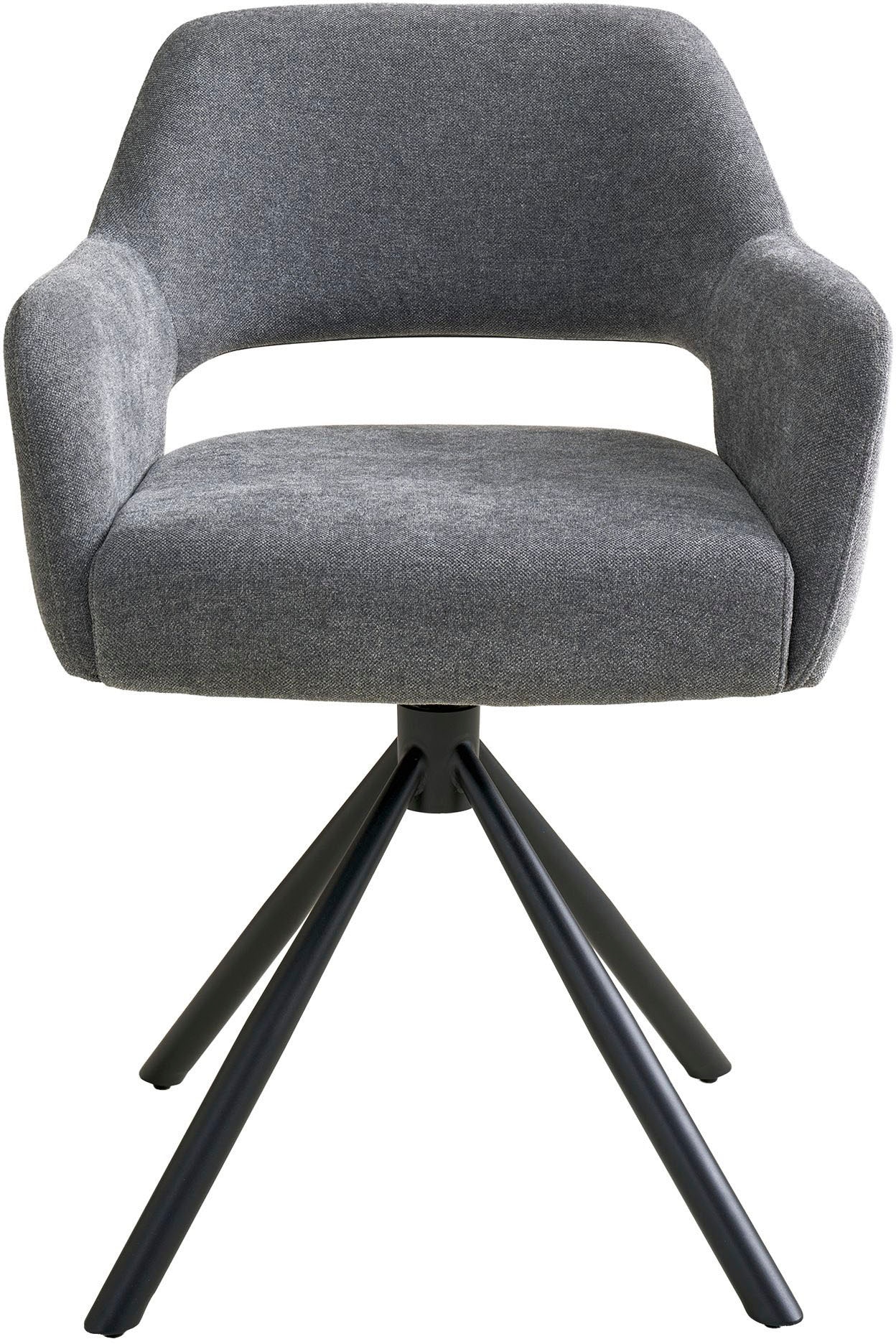 SCHÖNER WOHNEN-Kollektion Esszimmerstuhl »STAVANGER, 360° drehbar mit Rückholfunktion« (Set) 2 Stk.mit Taschenfederkern, Bezug Webstoff, Untergestell pulverbeschichtet
