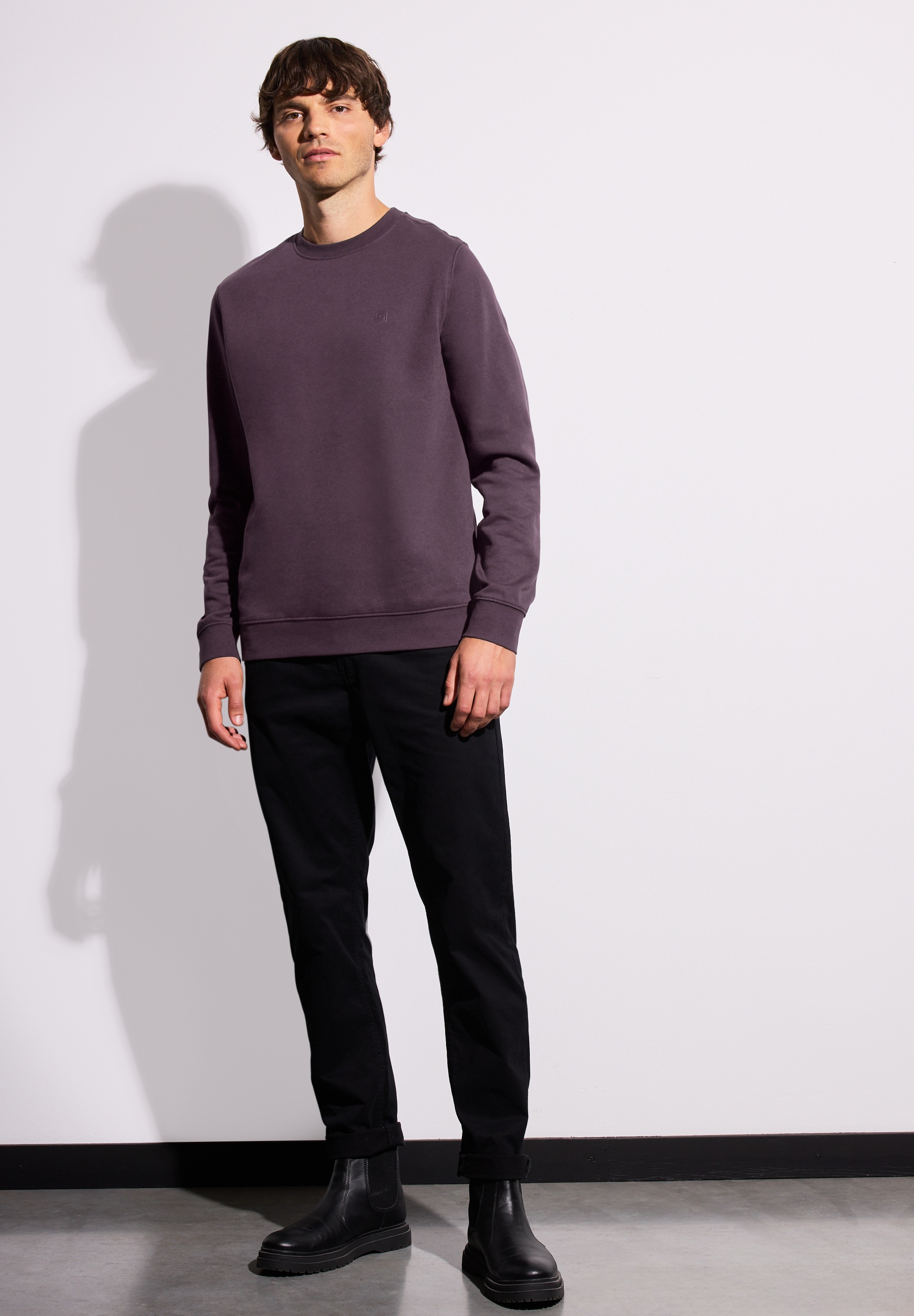 STREET ONE MEN Sweatshirt, im soften Baumwoll-Mix