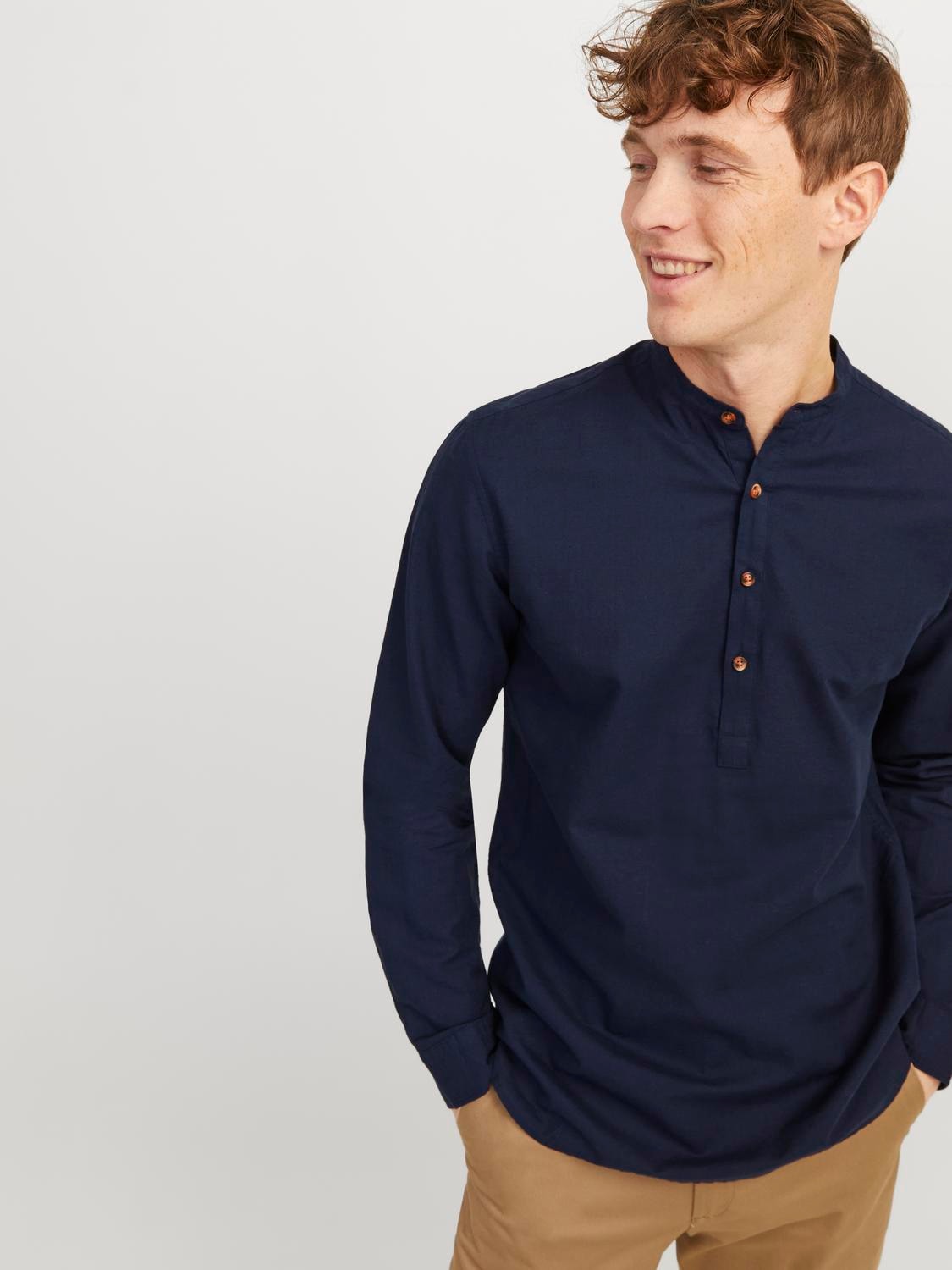 Jack & Jones Langarmhemd "JJESUMMER TUNIC LINEN BLEND SHIRT LS SN" günstig online kaufen