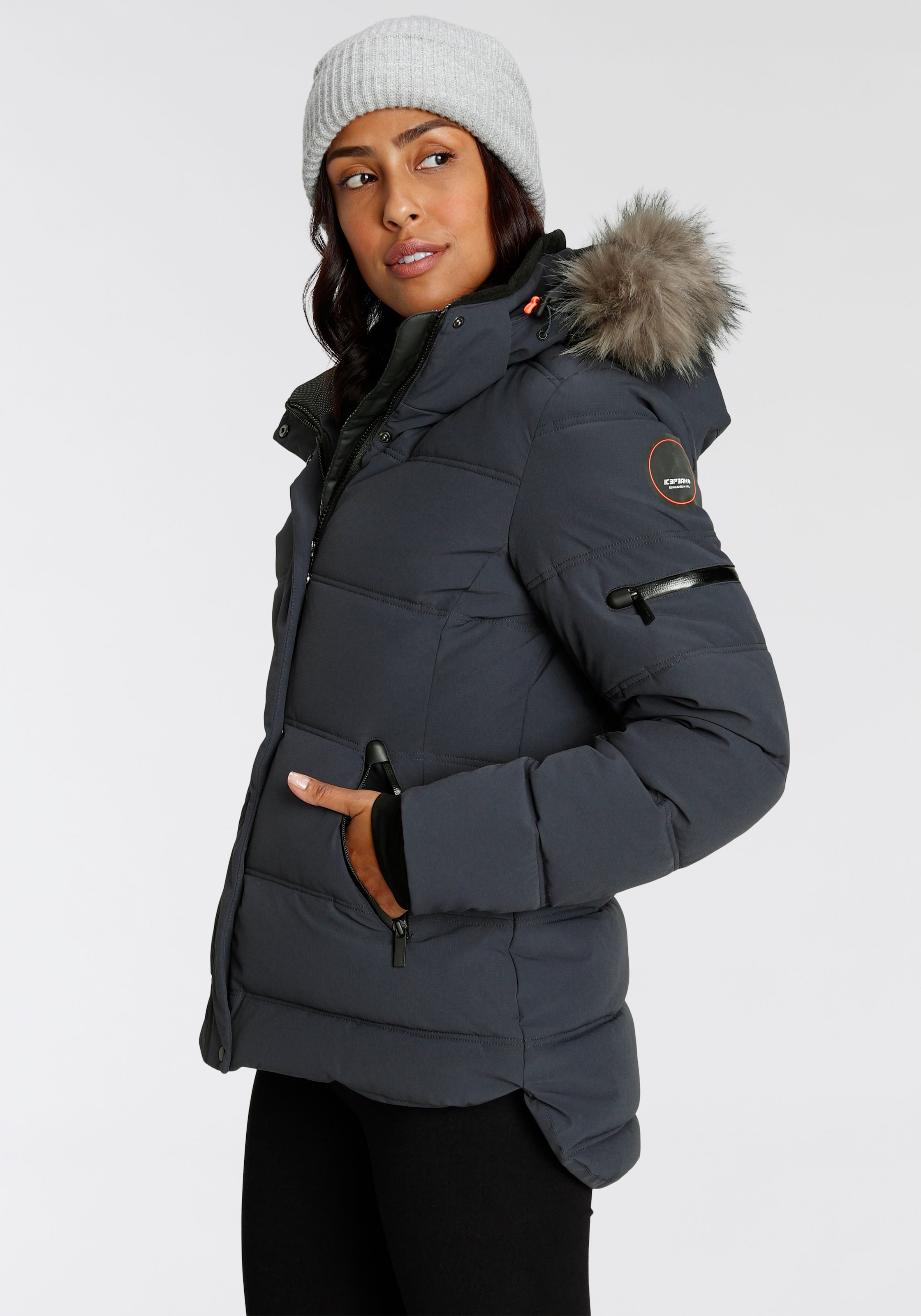 Icepeak Steppjacke »W Jacket«, mit Kapuze, Winddicht & Wasserdicht &  Atmungsaktiv für kaufen | BAUR