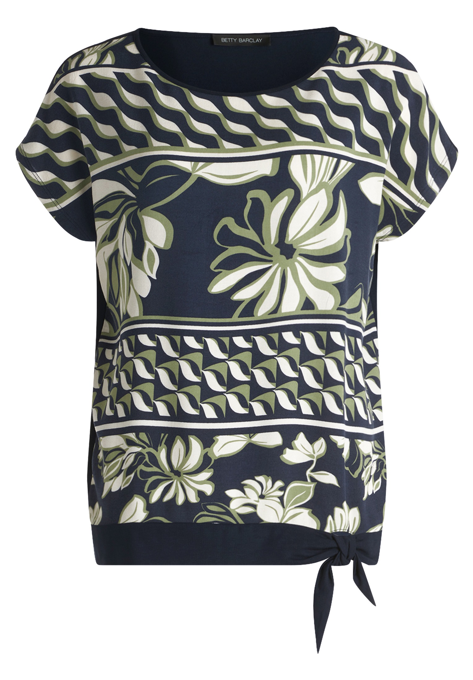 Betty Barclay Kurzarmshirt "Betty Barclay Basic Shirt mit Schleifenknoten", günstig online kaufen