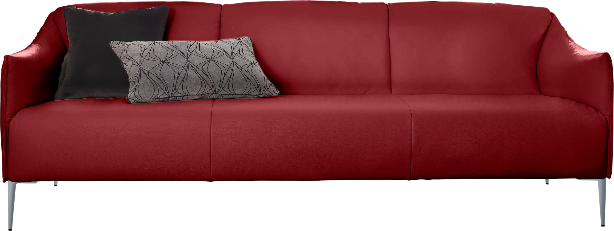 W.SCHILLIG 3-Sitzer »sally«, mit Metallfüßen in Silber matt, Breite 224 cm