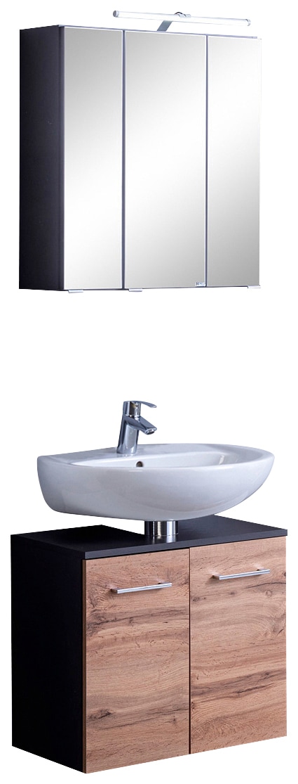 welltime Badmöbel-Set "Avignon" 2 Stk. tlg. mit 3D-Spiegelschrank mit LED-A günstig online kaufen