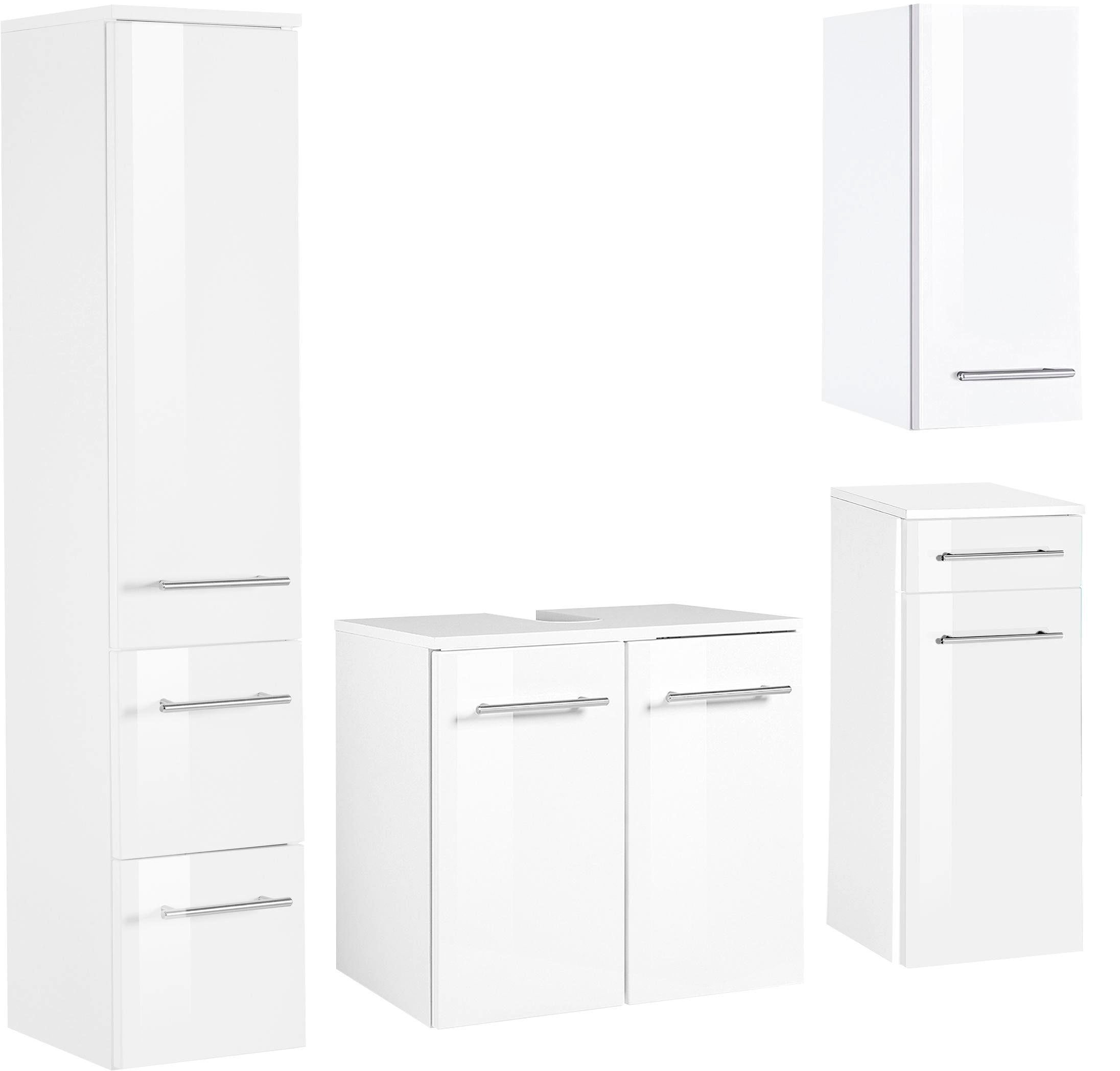 welltime Badmöbel-Set "Venedig" 4 Stk. tlg. Waschbeckenunterschrank (Breite günstig online kaufen