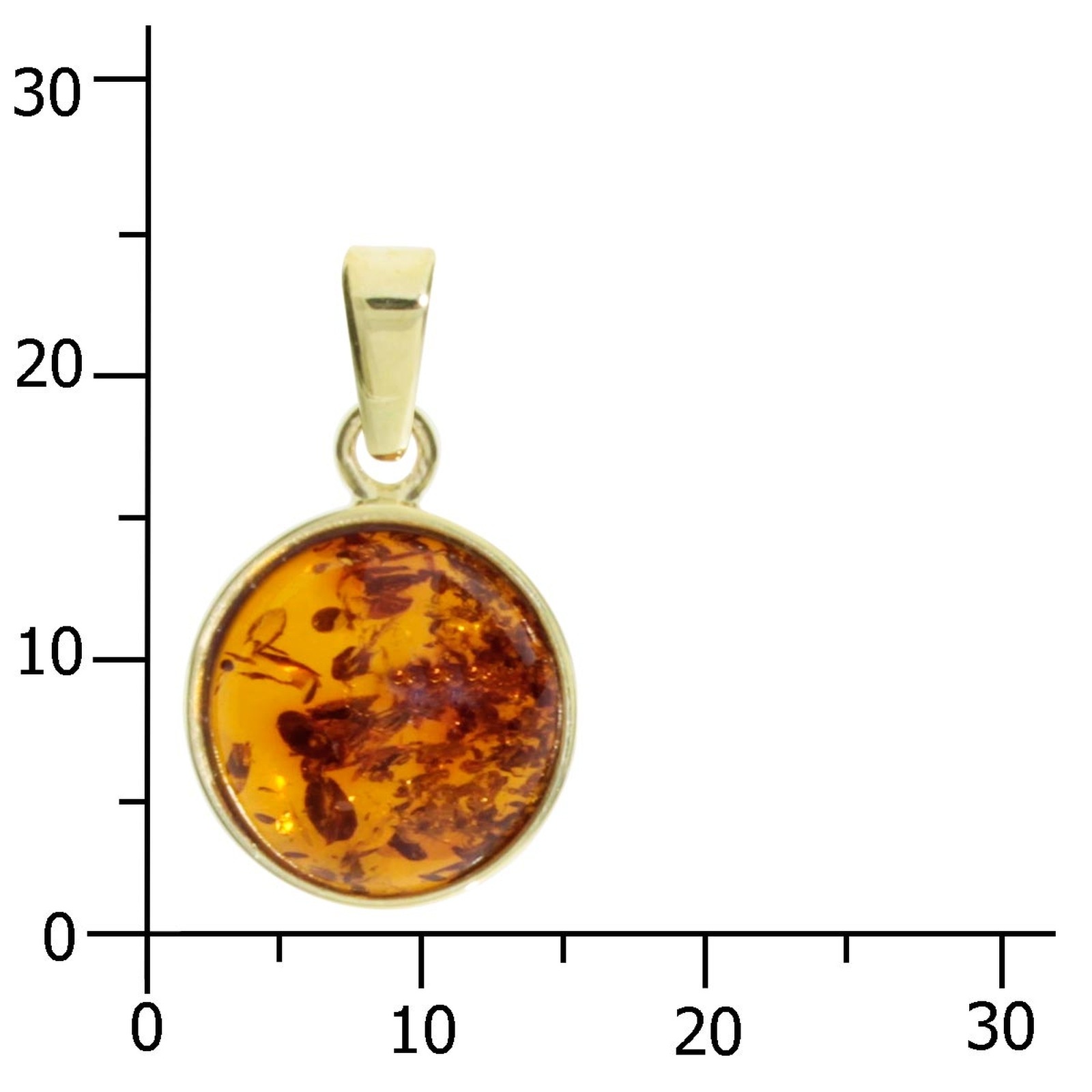 OSTSEE-SCHMUCK Kettenanhänger »Ostsee-Schmuck Anhänger Classic 12 mm rund«, (1 tlg.)