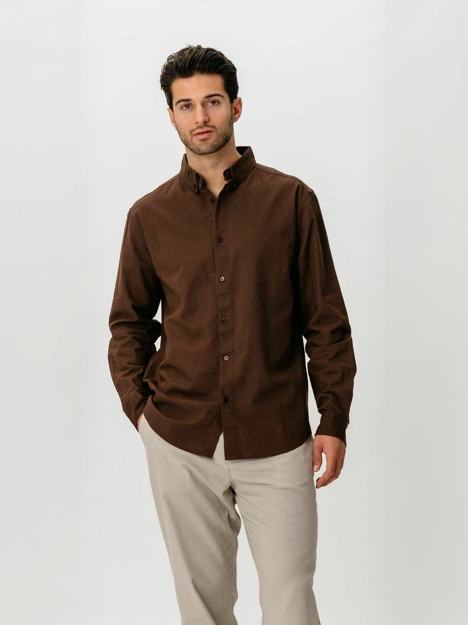 TeeShoppen Langarmhemd "TEESHOPPEN Shirt Linen Blend"