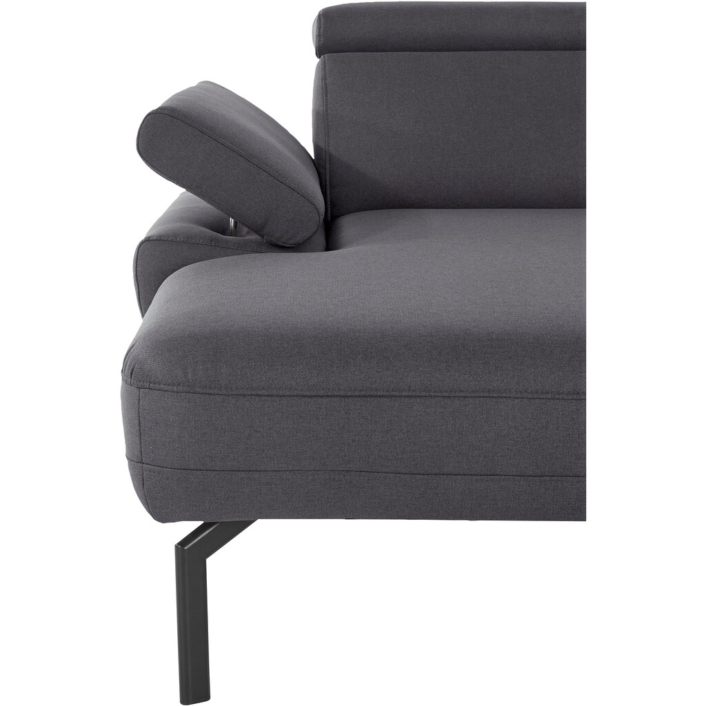 Places of Style Ecksofa »Trapino Luxus«, wahlweise mit Rückenverstellung, Luxus-Microfaser in Lederoptik