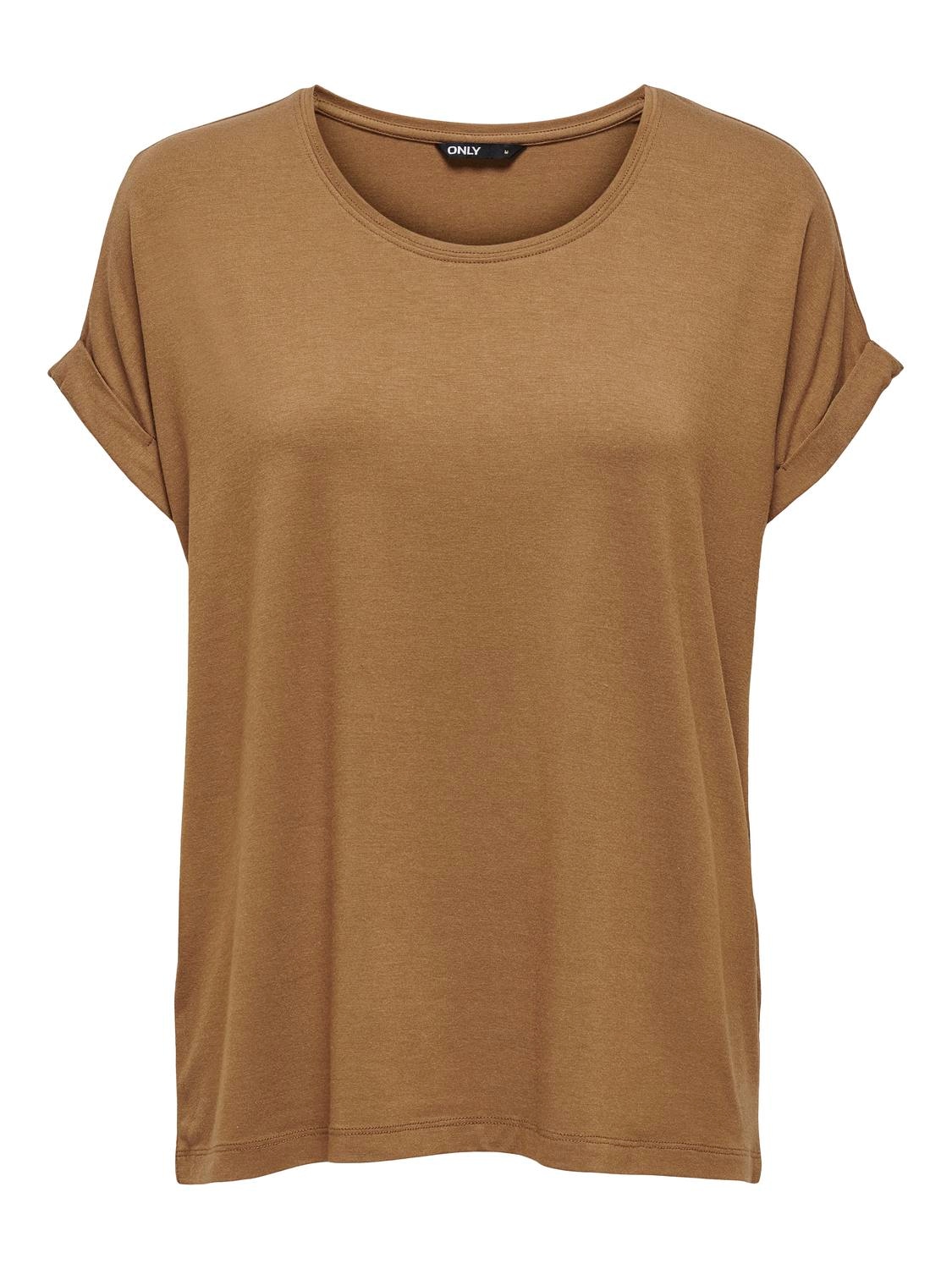 ONLY T-Shirt »ONLMOSTER – Kurzarmshirt mit Aufschlag und klassischem Look« Viskosemischung, regular fit