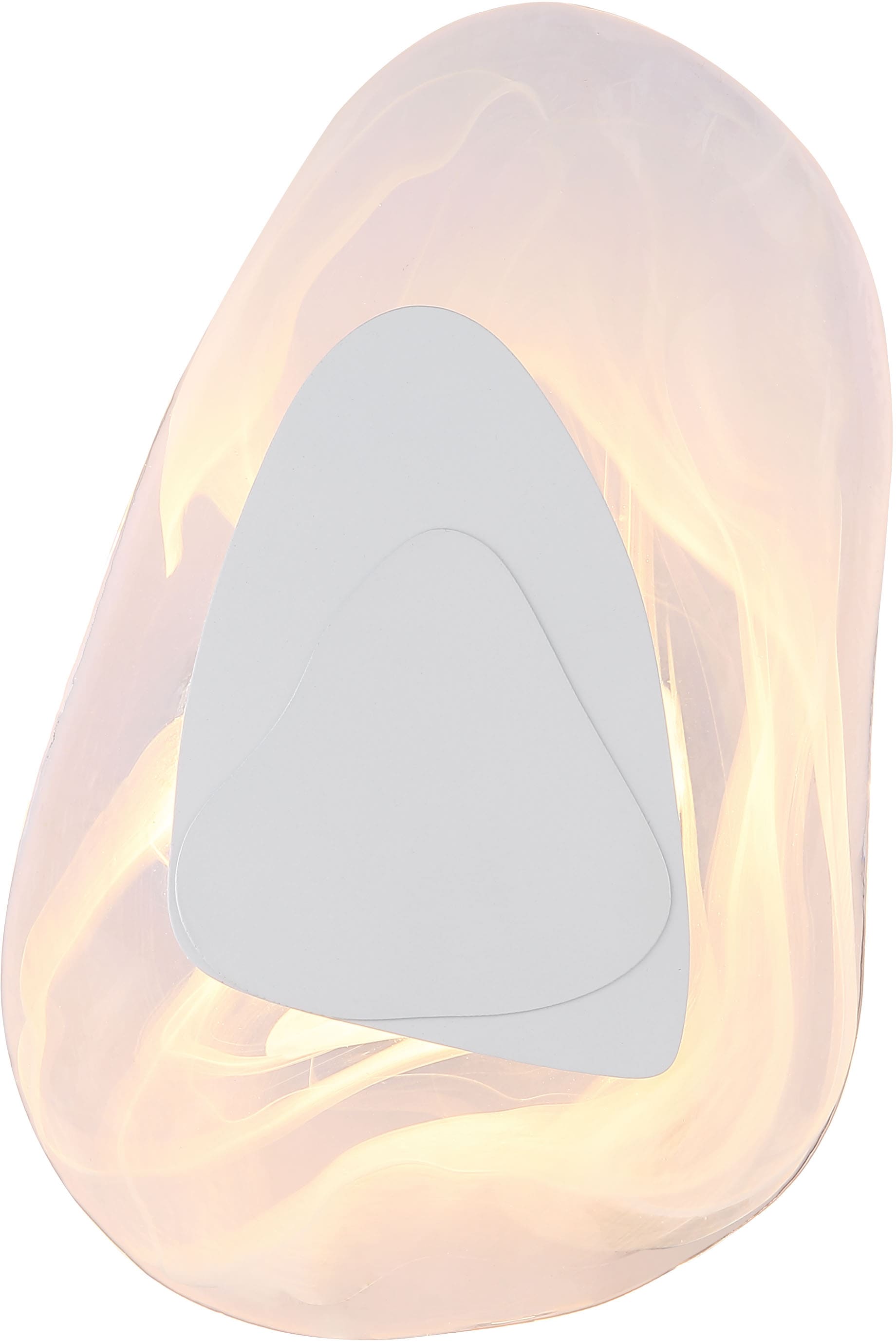 GLOBO LIGHTING LED Wandleuchte »DORSEY«, Leuchtmittel LED-Modul | LED fest integriert, Wandlampe/weiß/Glas klar/BxH: 203x315mm/Deko