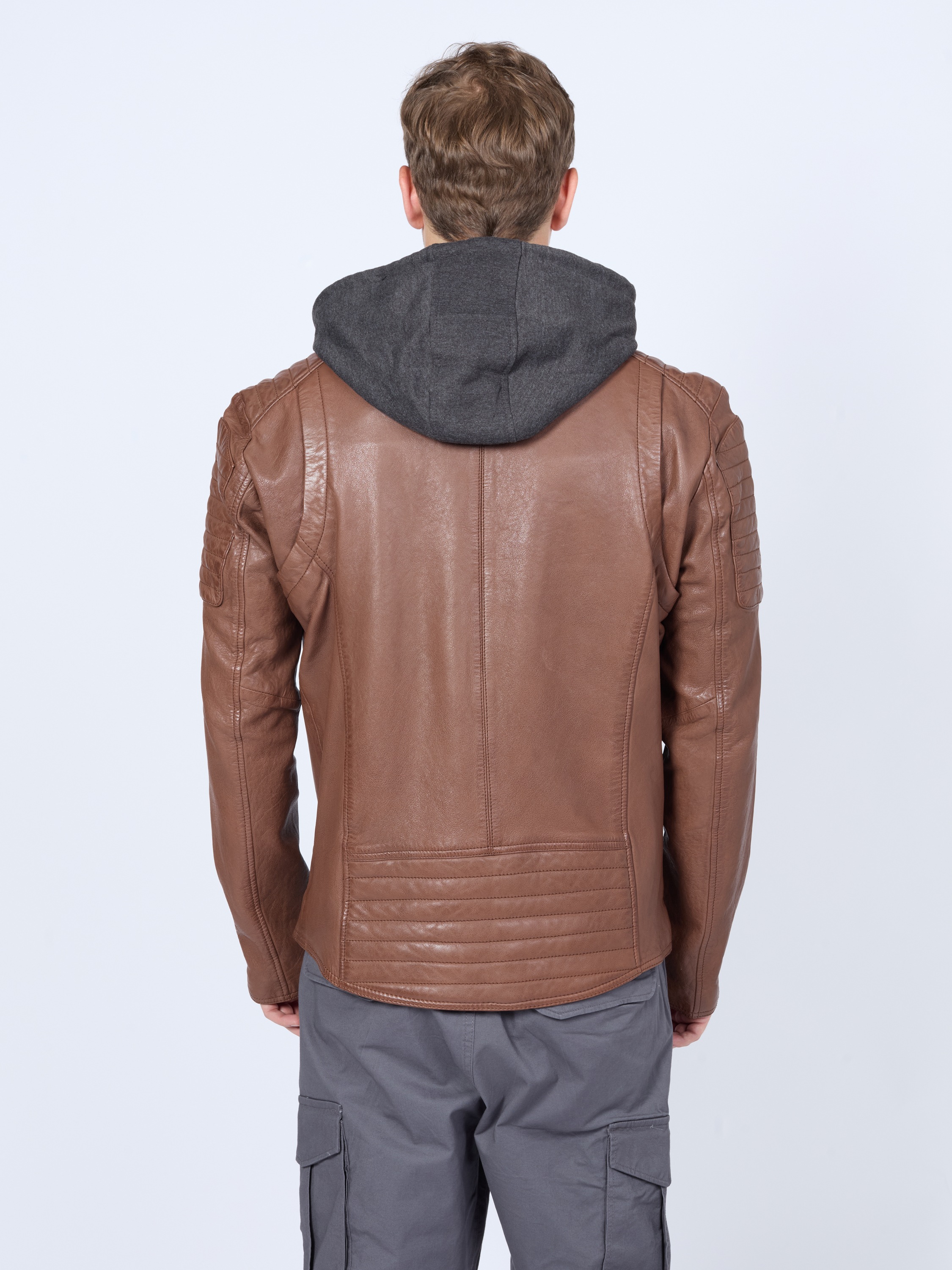 Mustang 31021507 Men Leather Blouson Brown 3XL 3