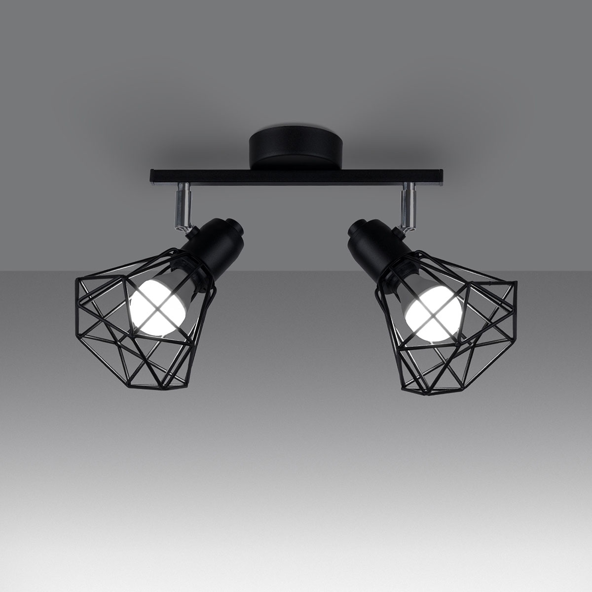 SOLLUX lighting Deckenleuchte »ARTEMIS«, 2 flammig, Leuchtmittel E14 | ohne Leuchtmittel, beweglicher Lampenschirm