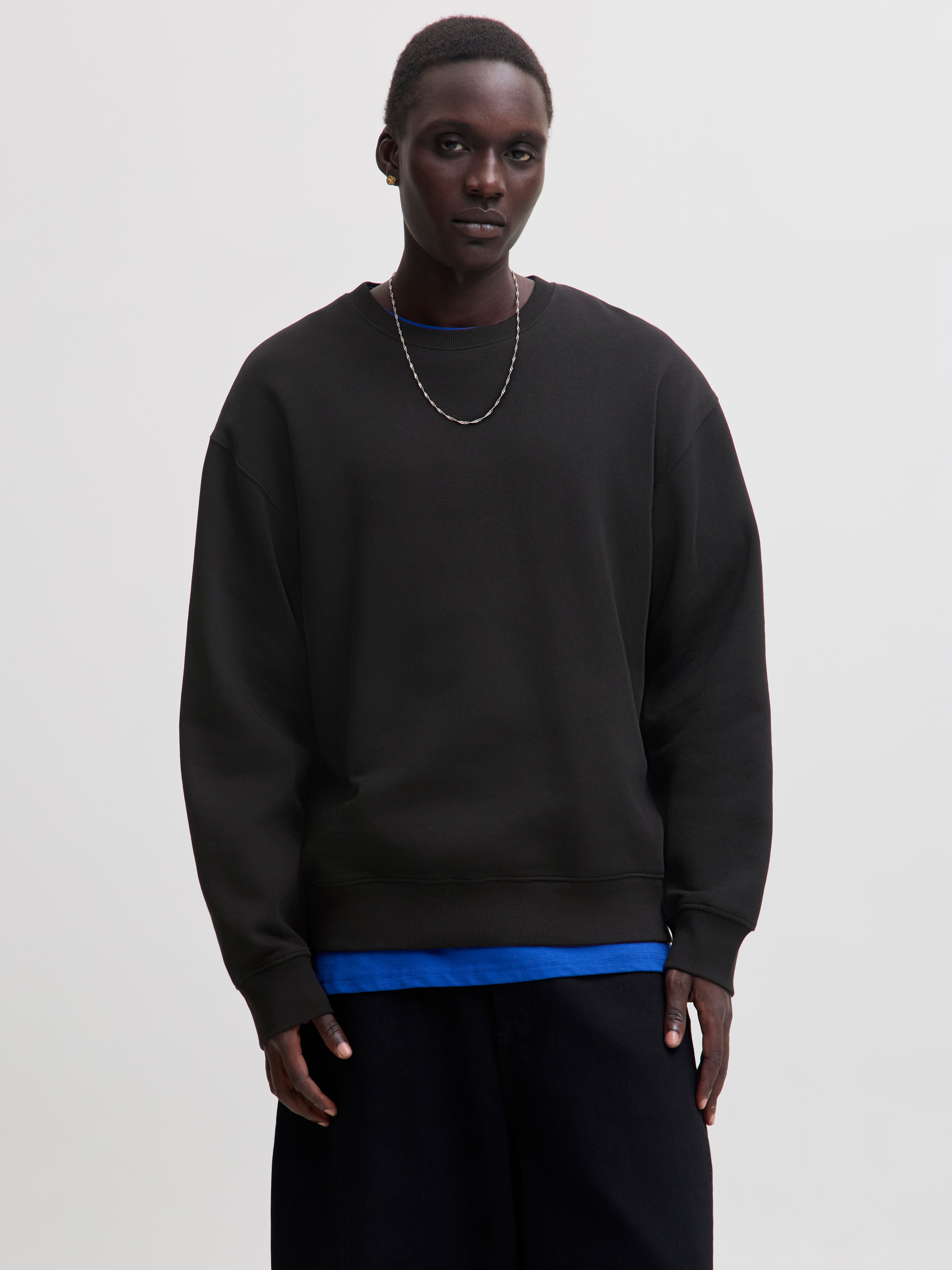 Jack & Jones Sweatshirt "JJEACE SWEAT CREW NECK NOOS", Baumwollmischung, locker geschnitten