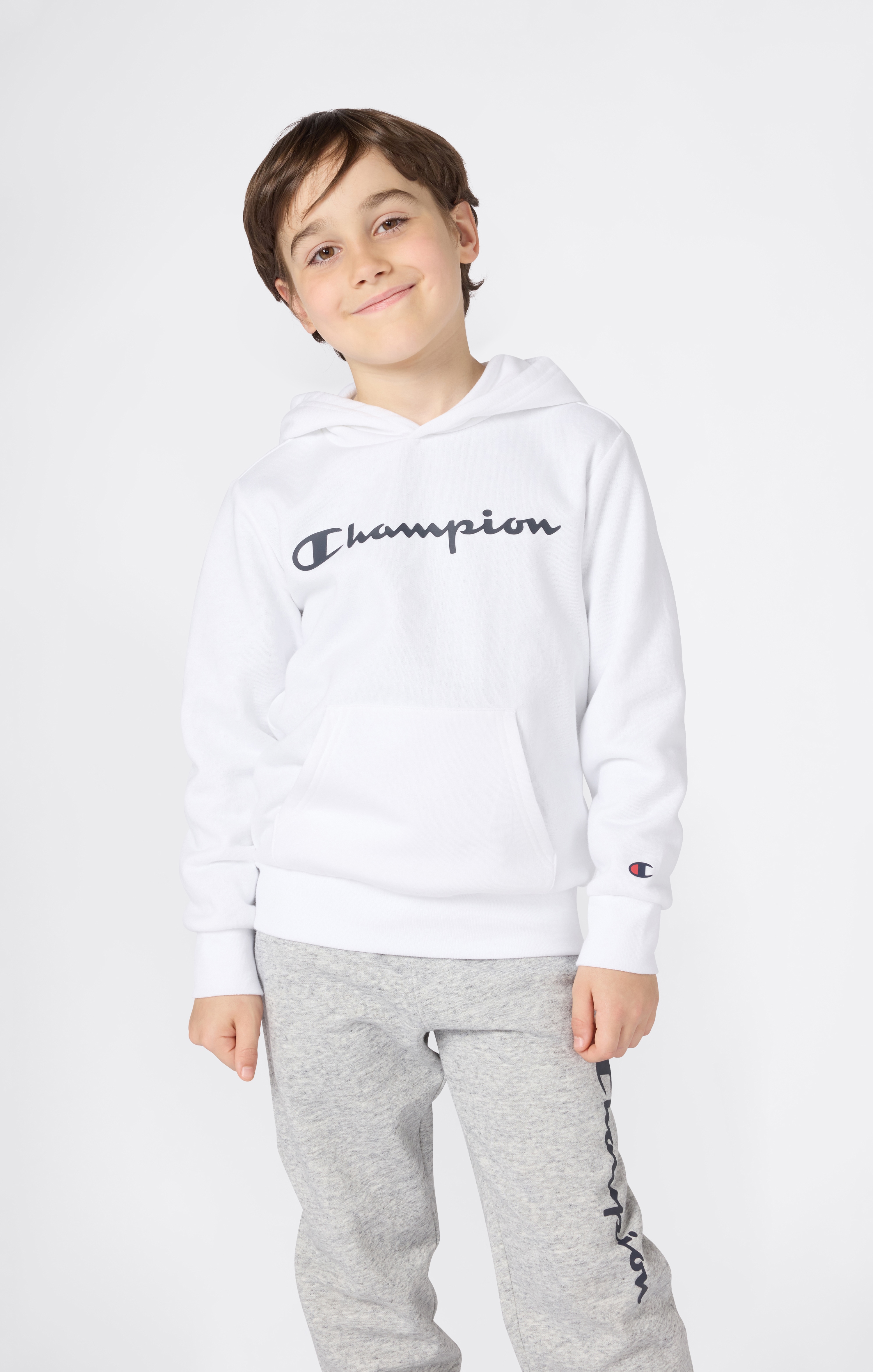 Champion Kapuzensweatshirt "SPORTWEAR HOODIE Standard Fit", für Kinder, mit Kängurutasche, ohne Verschluss, in normaler Länge