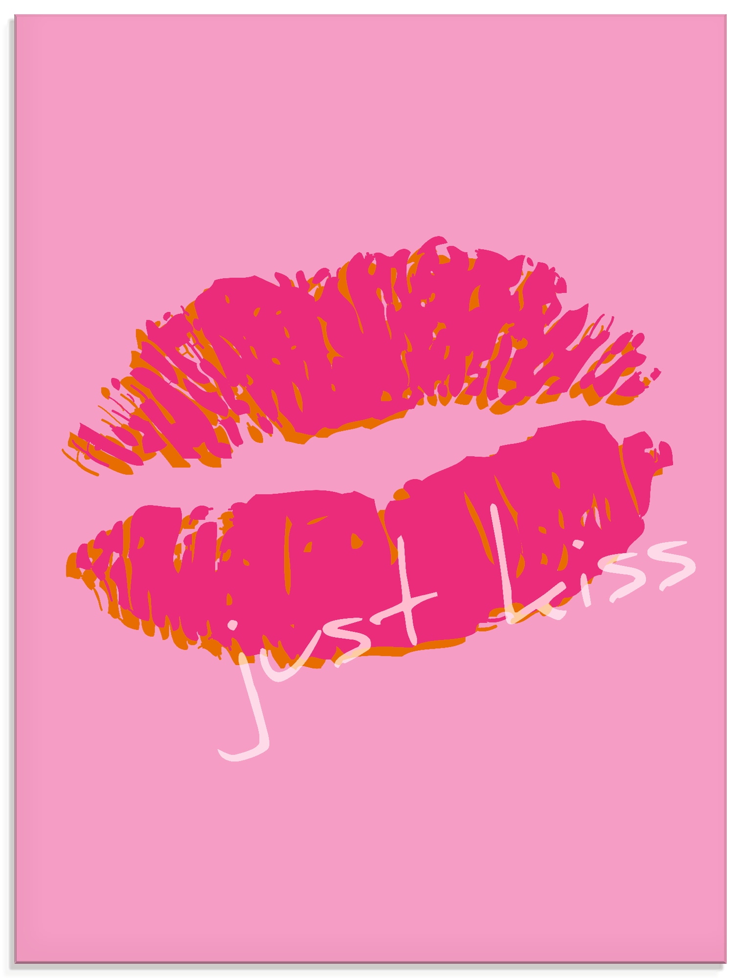 Artland Glasbild "Just kiss" Sprüche & Texte 1 Stk. tlg. in verschiedenen Größen