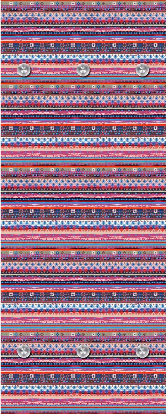 queence Garderobenleiste »Streifen quer«, mit 6 Haken, 50 x 120 cm