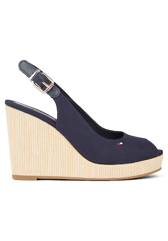 Keilsandalette »ICONIC ELENA SLING BACK WEDGE«, Sommerschuh, Sandale, Keilabsatz, mit...