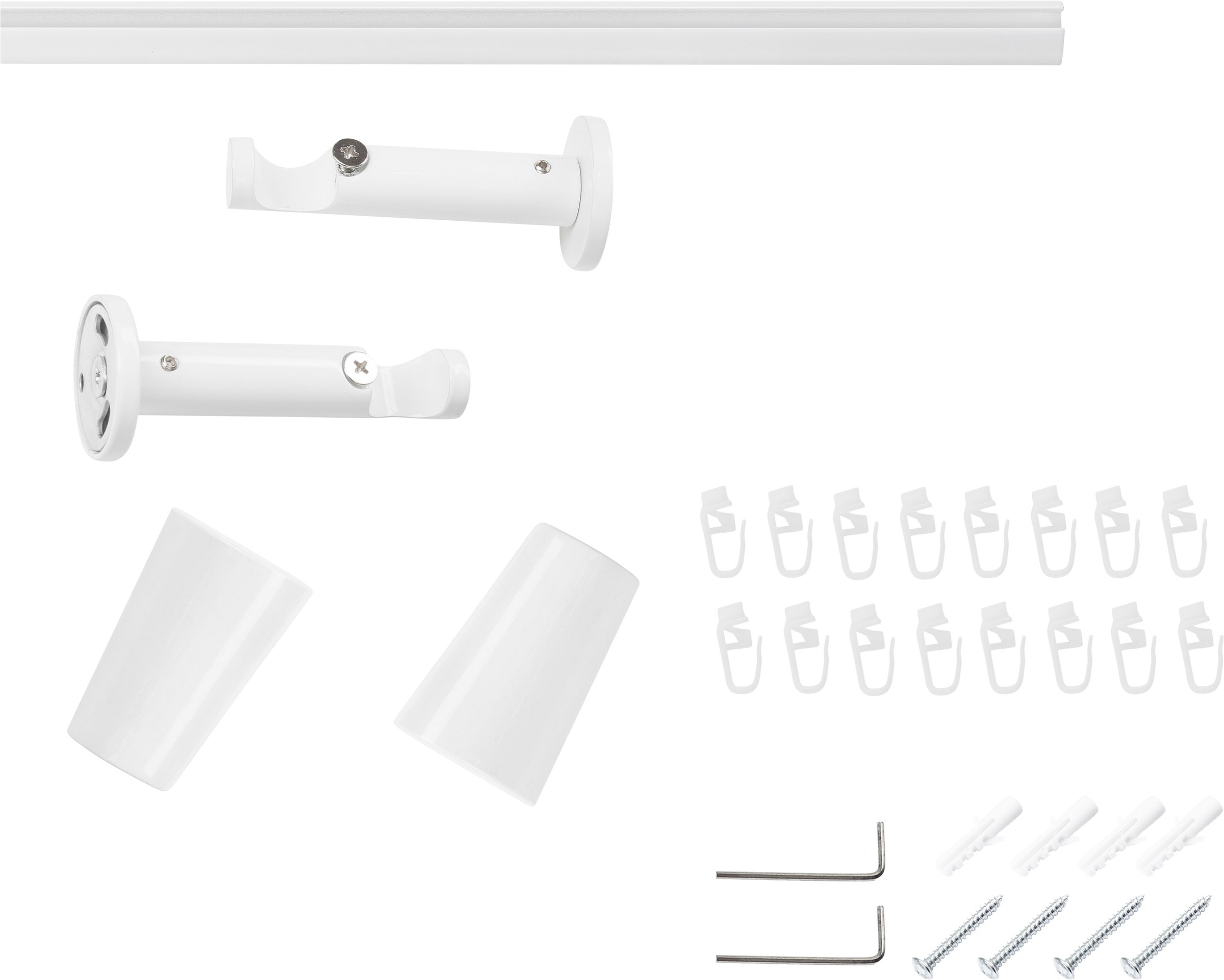 SN DECO GROUP Gardinenstange Ø 19 mm 1 läufig-läufig Fixmaß;kürzbar