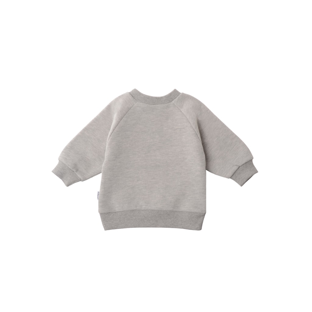 Kindermode Babykleidung Jungen Liliput Sweatshirt »grau melange«, mit elastischen Rippbündchen grau-meliert