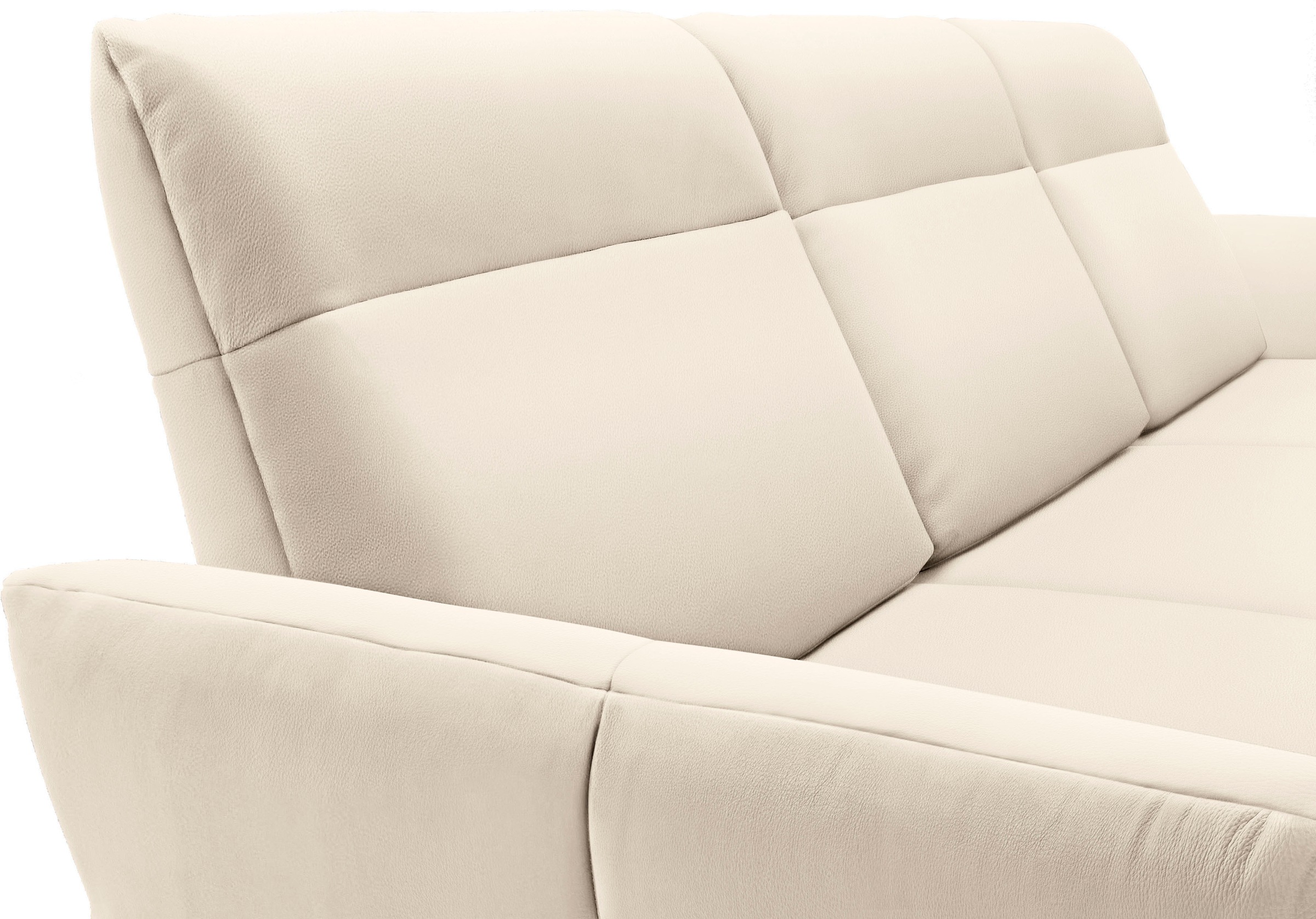 Creation BY ROLF BENZ Ecksofa »CR.460«, Sockel in Eiche, Winkelfüße in Umbragrau, Breite 318 cm