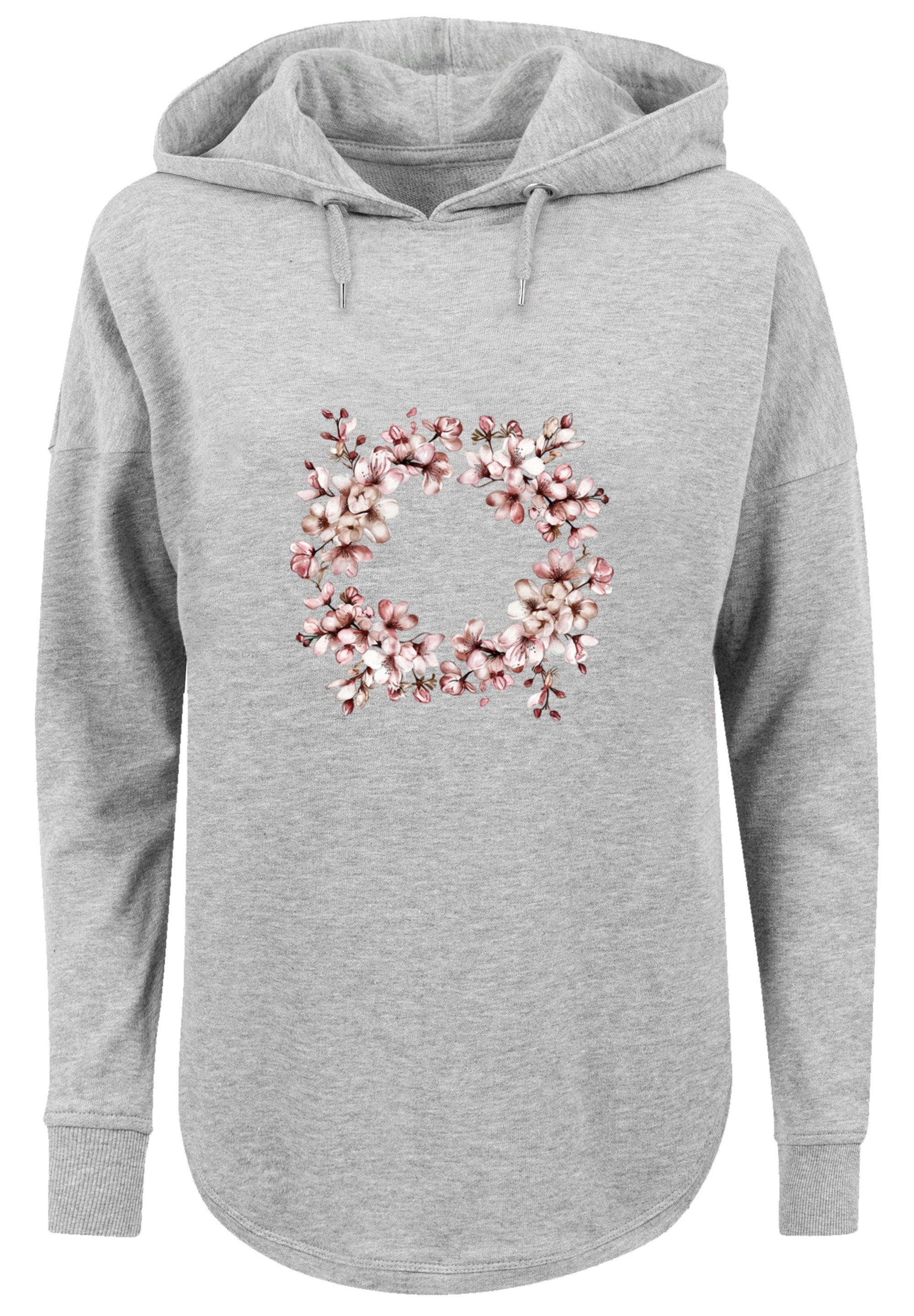 F4NT4STIC Kapuzenpullover »Rosa Frühlings Blumenkranz Dekor«, Premium Qualität
