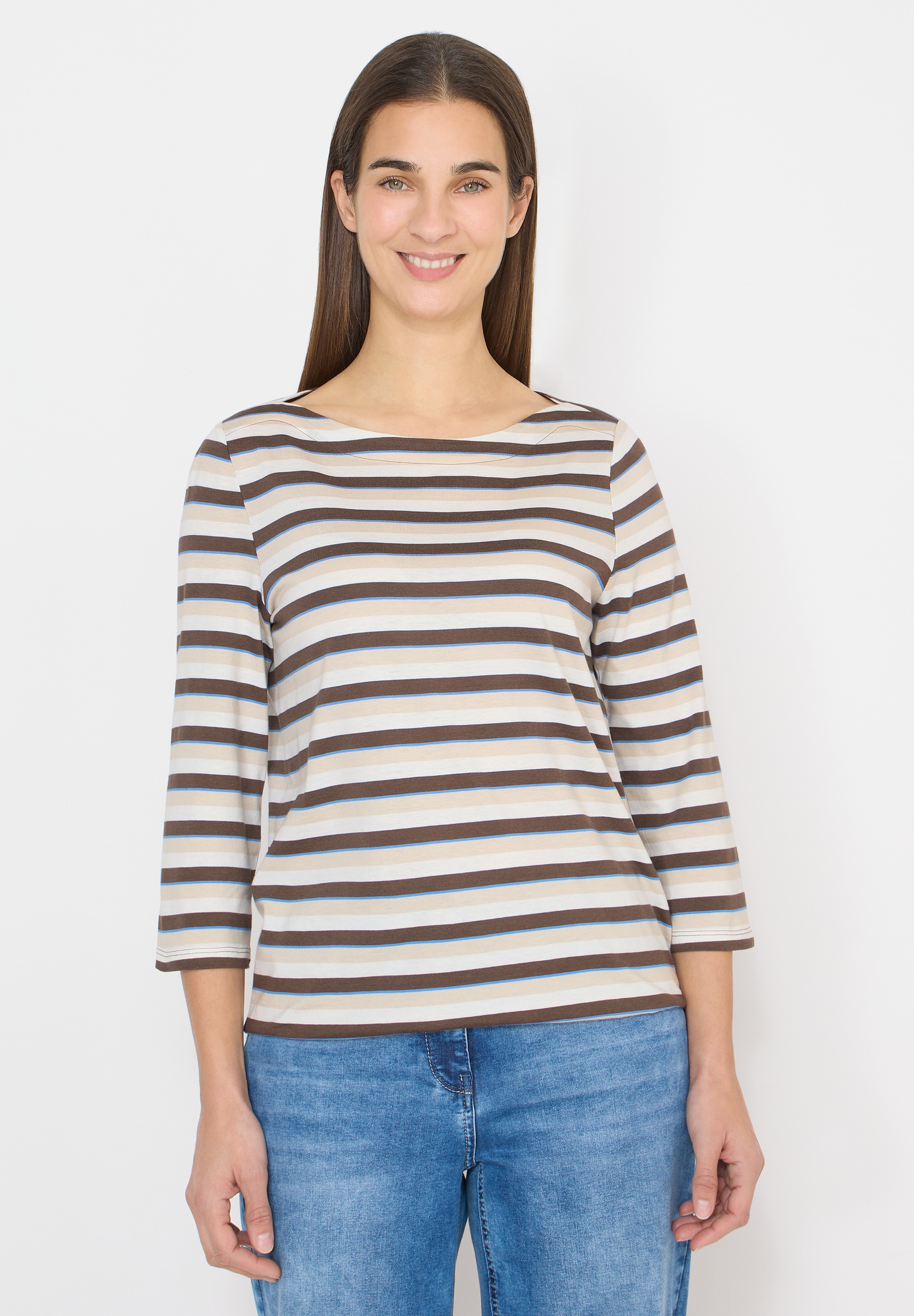 Cecil Print-Shirt mit U-Boot-Ausschnitt
