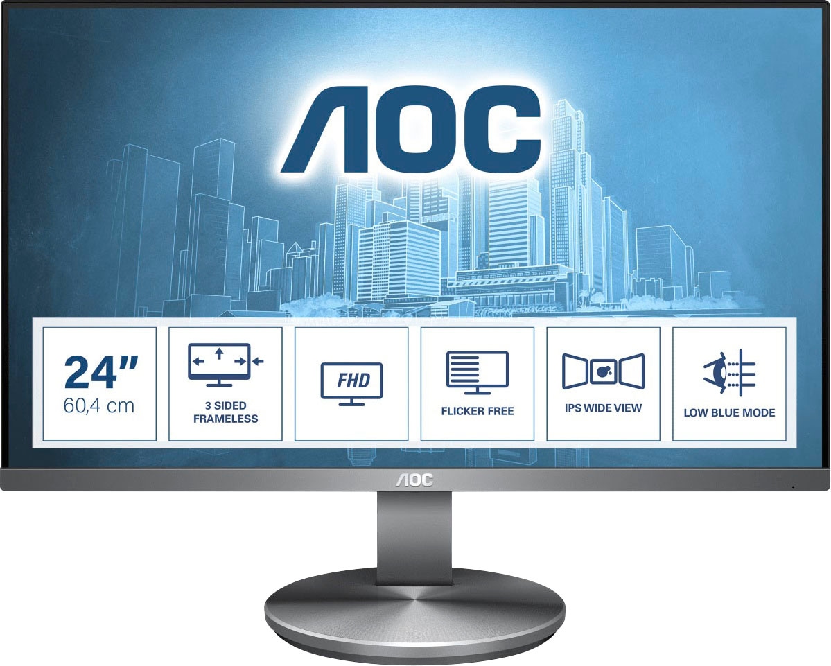 AOC LCD-Monitor »I2490VXQ«, 61 cm/24 Zoll, 1920 x 1080 px, Full HD, 4 ms Reaktionszeit, 60 Hz