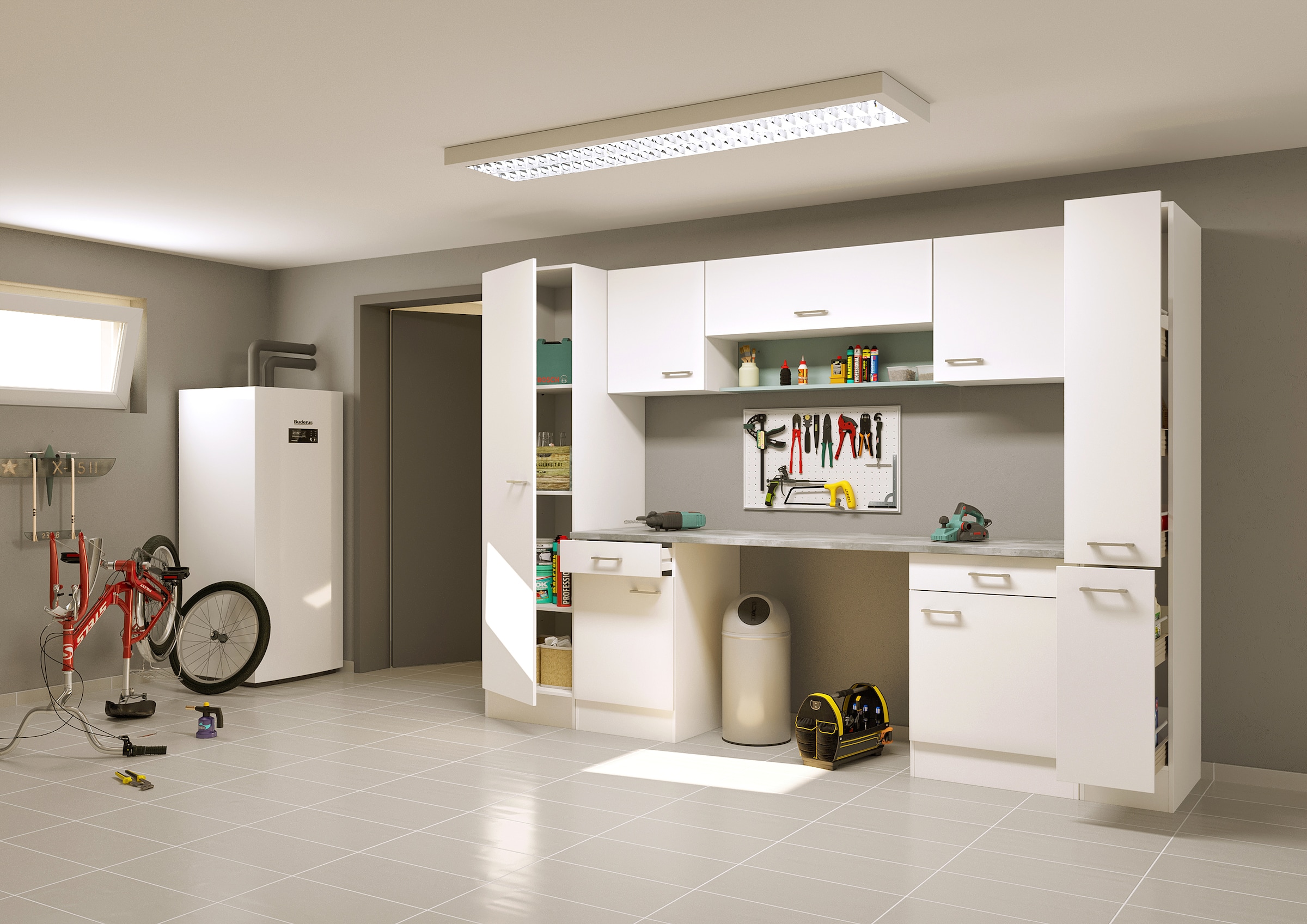 Flex-Well Mehrzweckschrank-Set »L-290-2401-000-Lucca«, (Komplett-Set), Gesamtbreite 290 cm