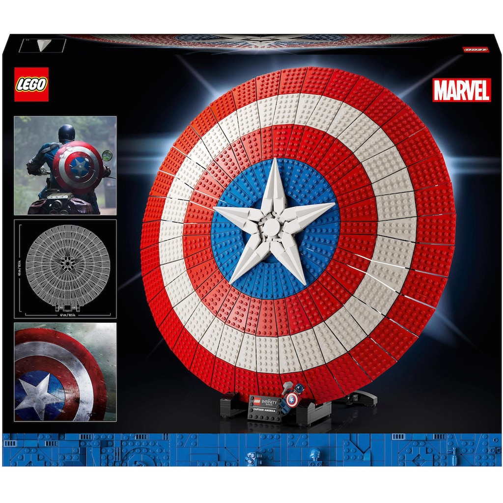 LEGO® Konstruktionsspielsteine »Captain Americas Schild (76262), LEGO® Marvel«, (3128 St.), Made in Europe