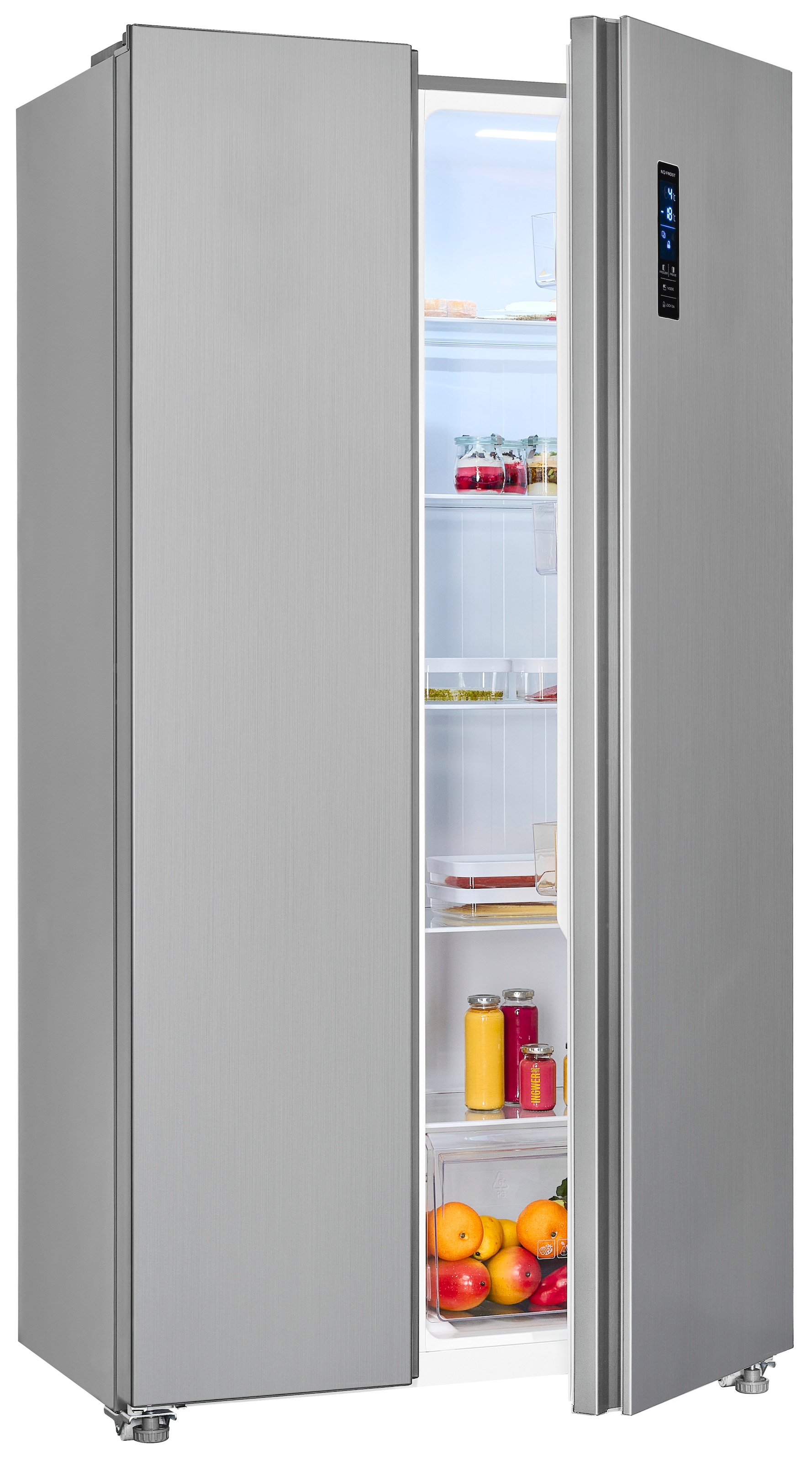exquisit Side-by-Side "SBS46-040E inoxlook" 177 cm hoch 90 cm breit günstig online kaufen