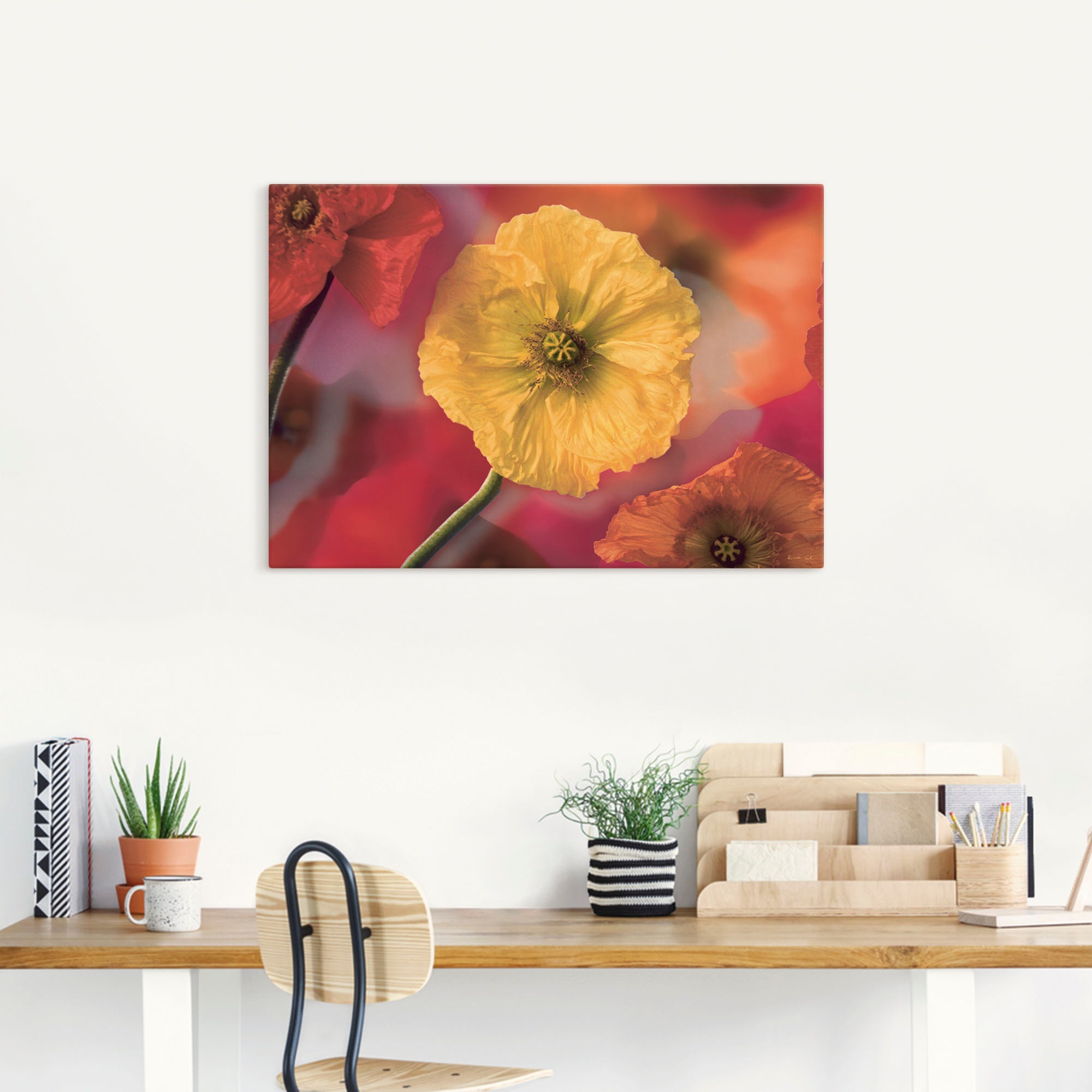 Artland Wandbild »Fotokollage Mohnblumen«, Blumenbilder, (1 St.), als Leinwandbild, Wandaufkleber in verschied. Größen