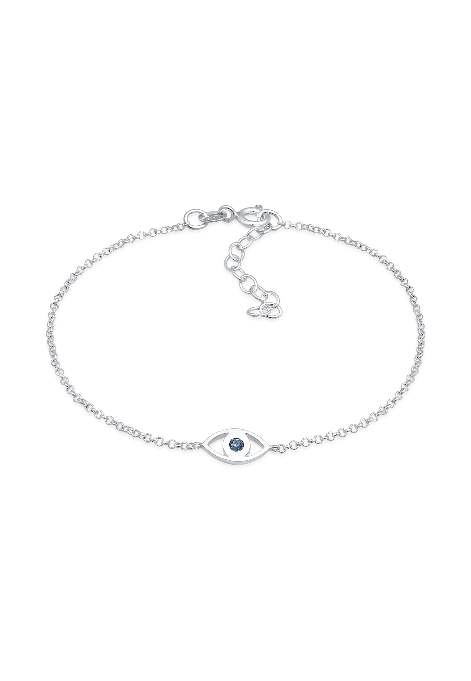 ELLI Damen Armkette "Armband Evil Eye Auge Nazar Kristalle 925 Silber", Silber 925 (Sterlingsilber), silber, Silber 925 (Sterlingsilber), Armbänder