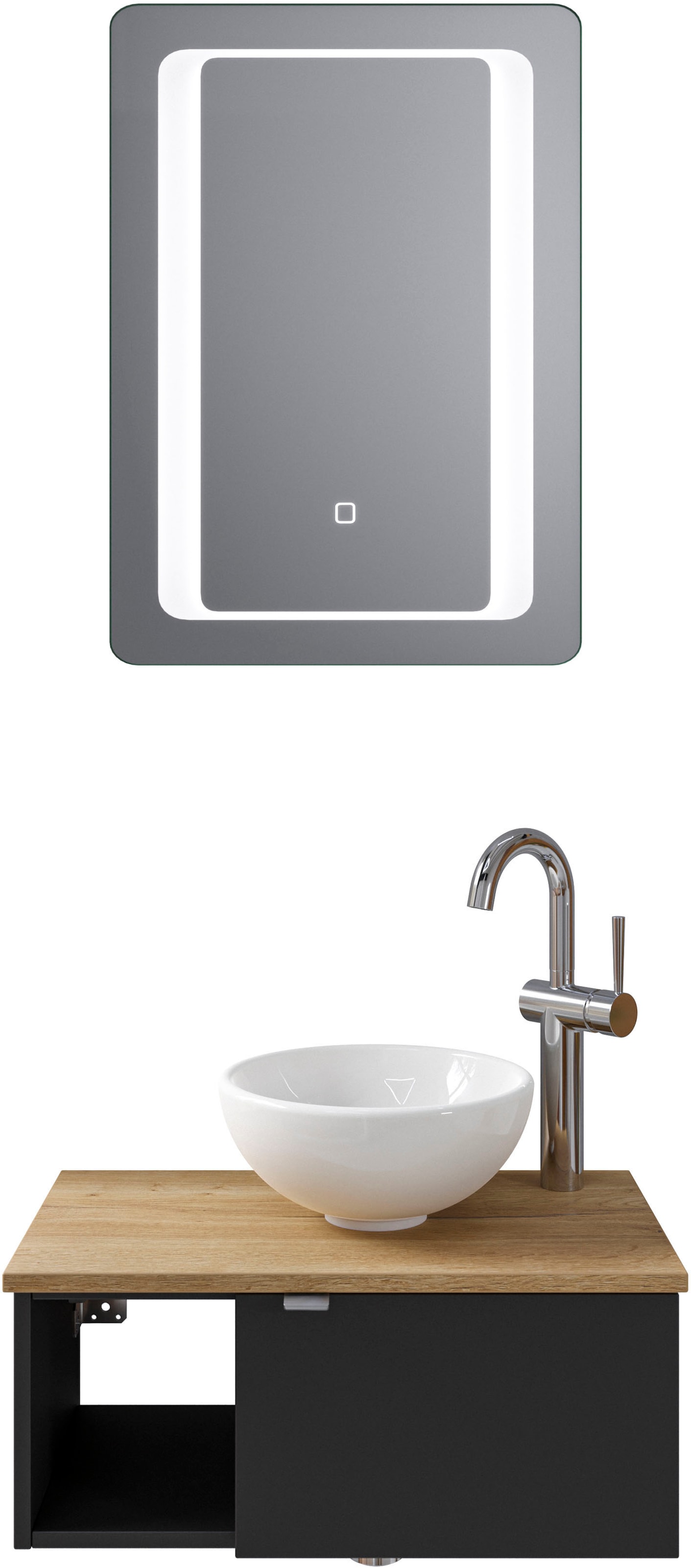 Saphir Badmöbel-Set "Serie 6915" 4 Stk. tlg. Gäste-Bad, 61 cm breit, mit LE günstig online kaufen