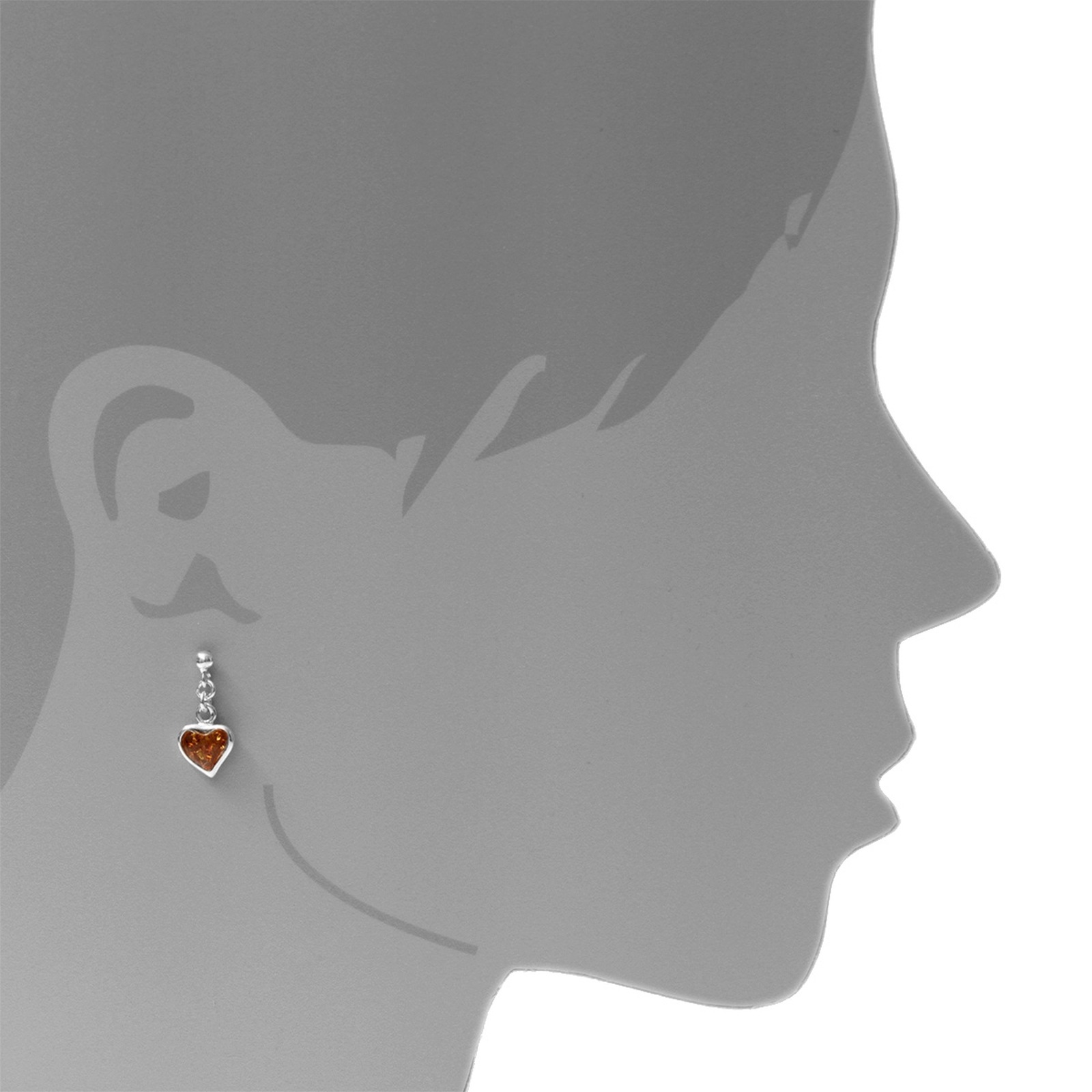 Ostsee-Schmuck Heart Earrings White 2