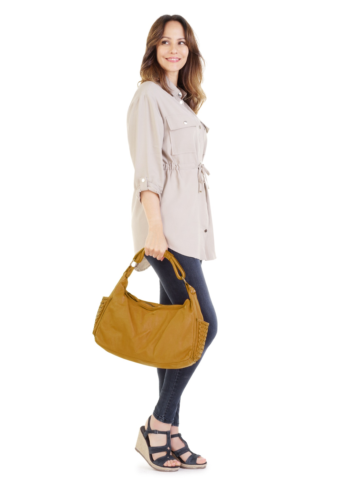 Samantha Look Henkeltasche, echt Leder, Made in Italy günstig online kaufen