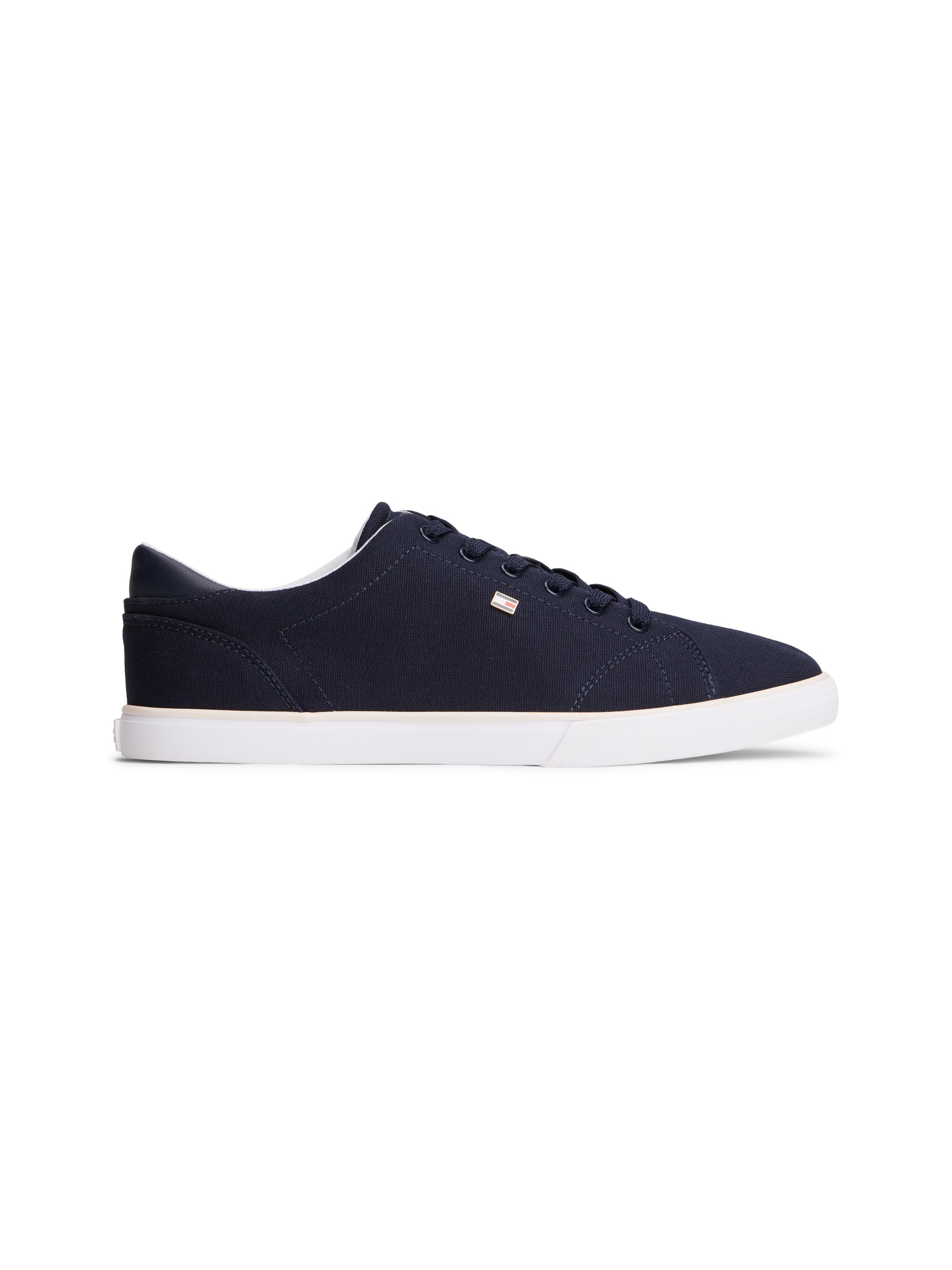 Tommy Hilfiger Plateausneaker »TH LOW PROFILE VULC CANVAS«  Halbschuh, Schnürer, Freizeitschuh mit gepolstertem Schaftrand