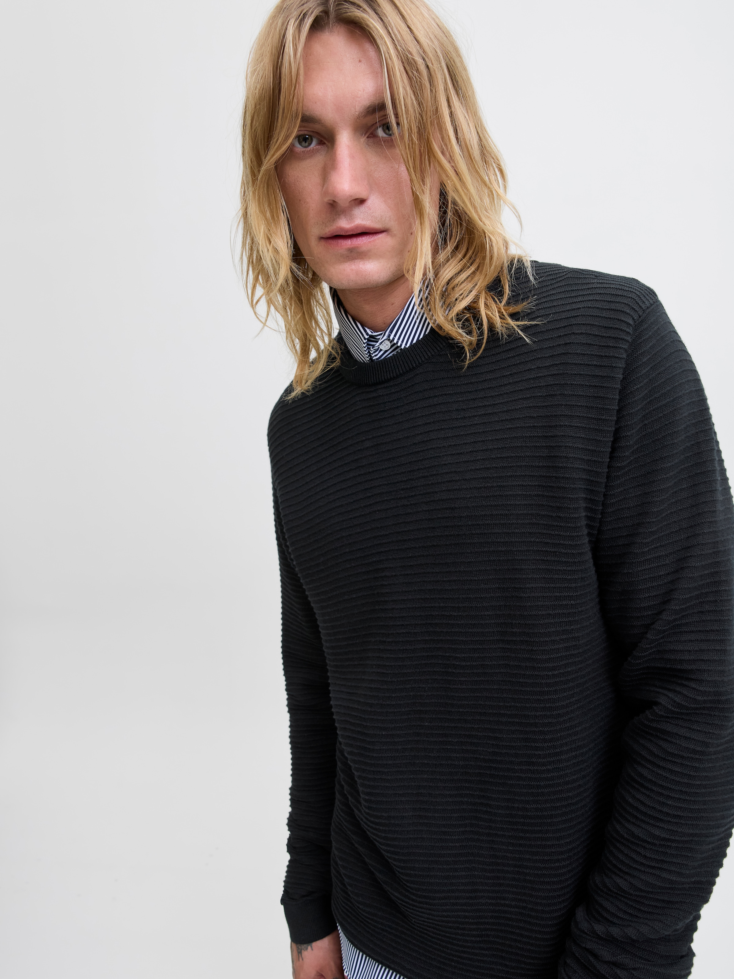 Jack & Jones Rundhalspullover »JJOTTO KNIT CREW NECK AW25«