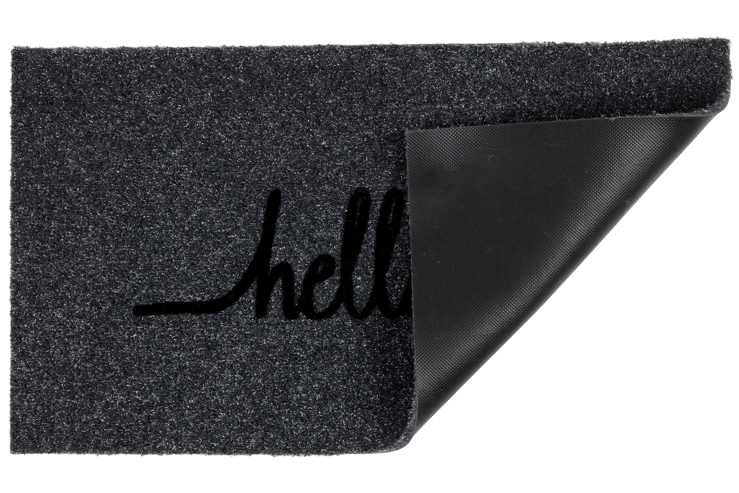 ASTRA Fußmatte »Power Flock 3« rechteckig 10 mm Höhe Flock Fussmatte, Türmatte mit Schriftzug, wetterfest